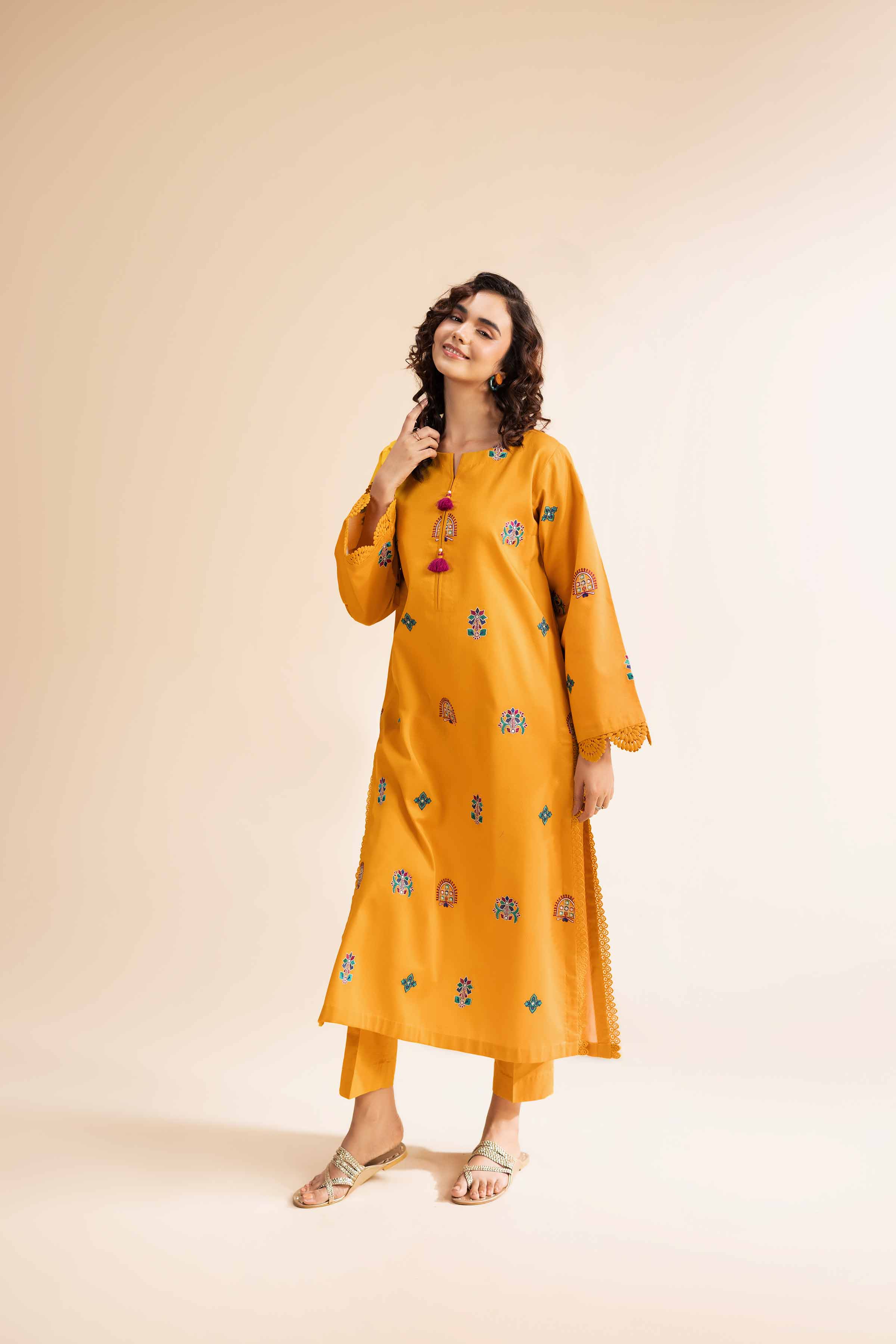 2 Piece - Dyed Embroidered Suit - 42501004 - Image 4