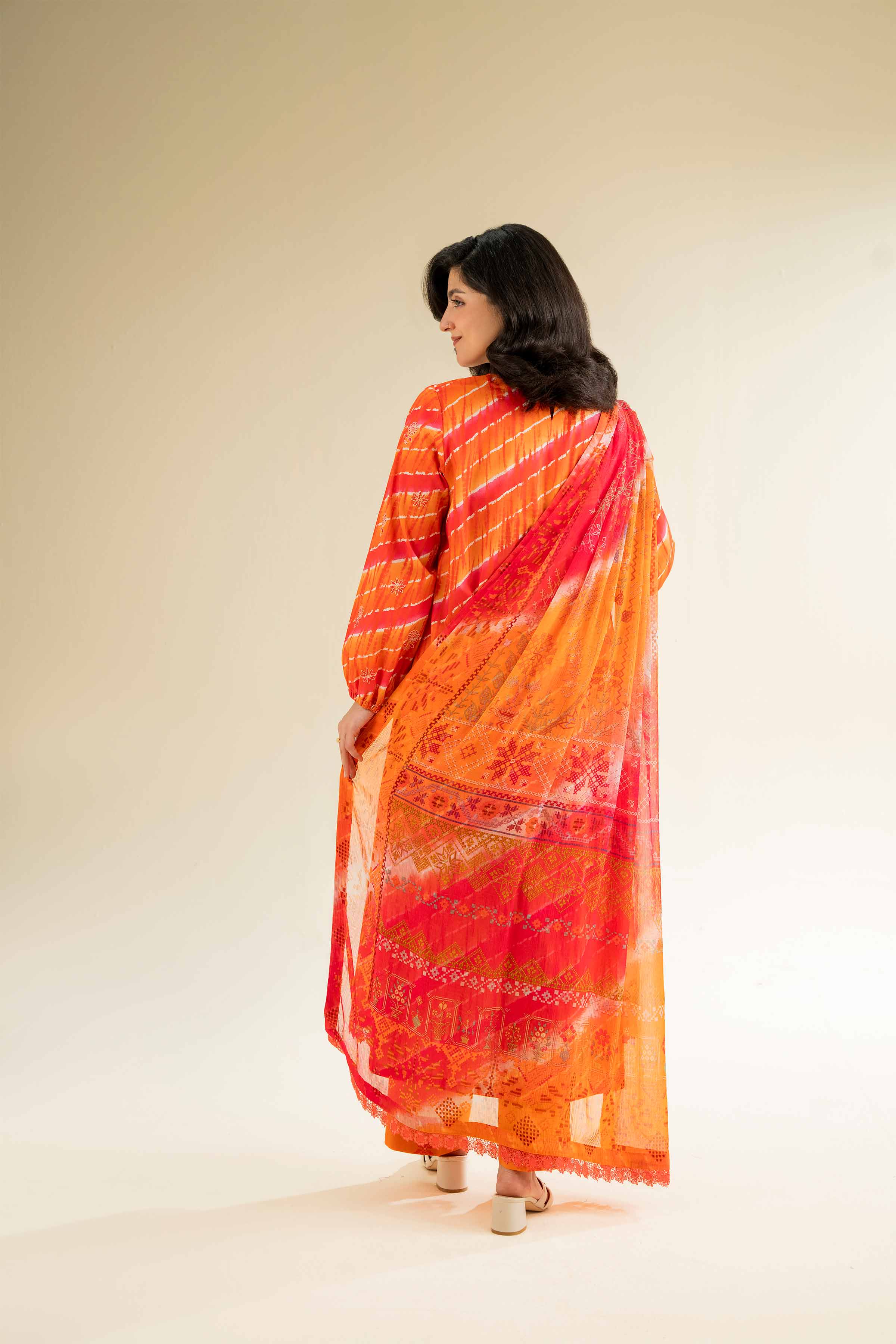 3 Piece - Printed Embroidered Suit - 42501081 - Image 3