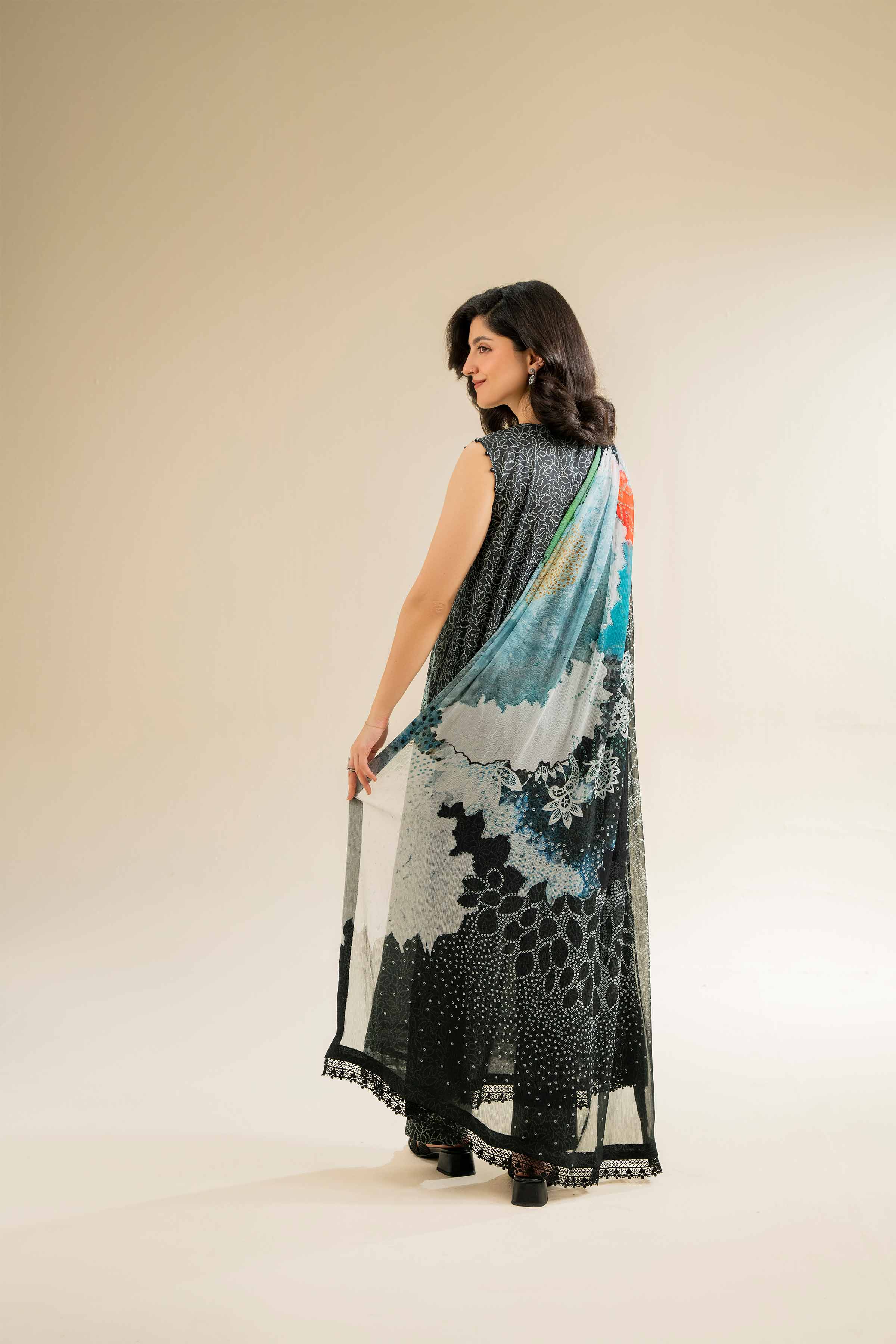 3 Piece - Printed Embroidered Suit - 42501090 - Image 3