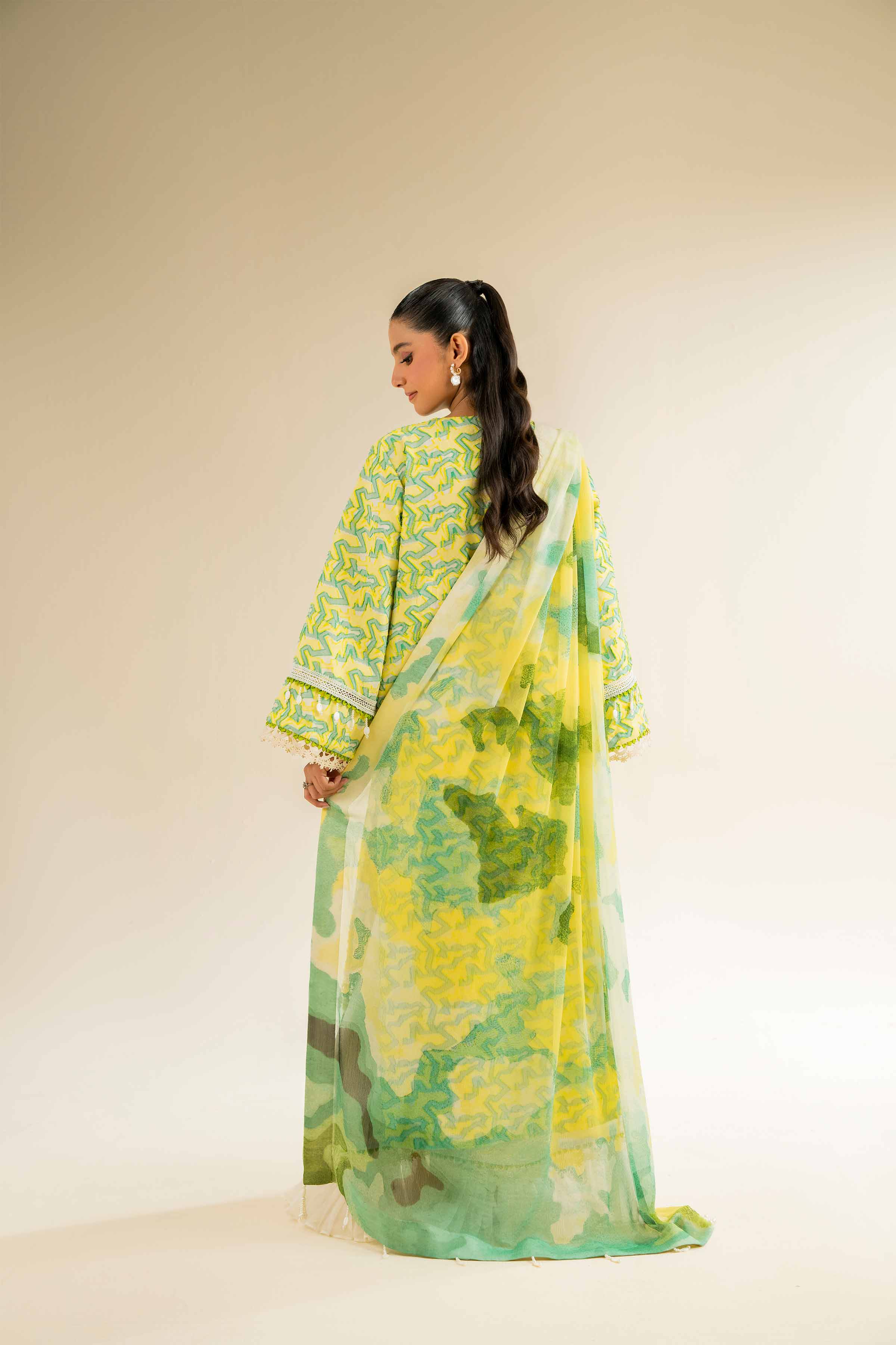 3 Piece - Jacquard Embroidered Suit - 42501092 - Image 5