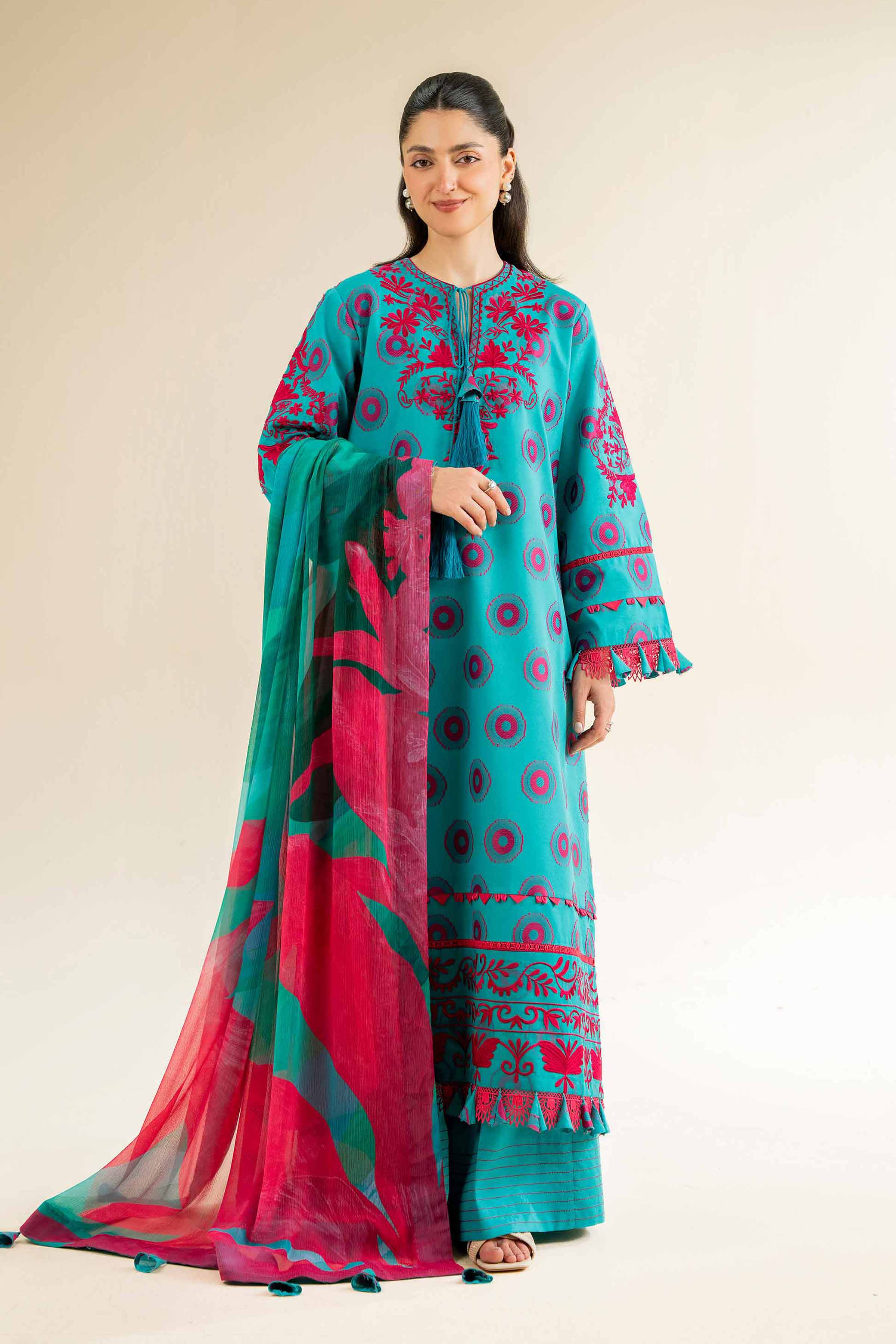 3 Piece - Jacquard Embroidered Suit - 42501094 - Image 5