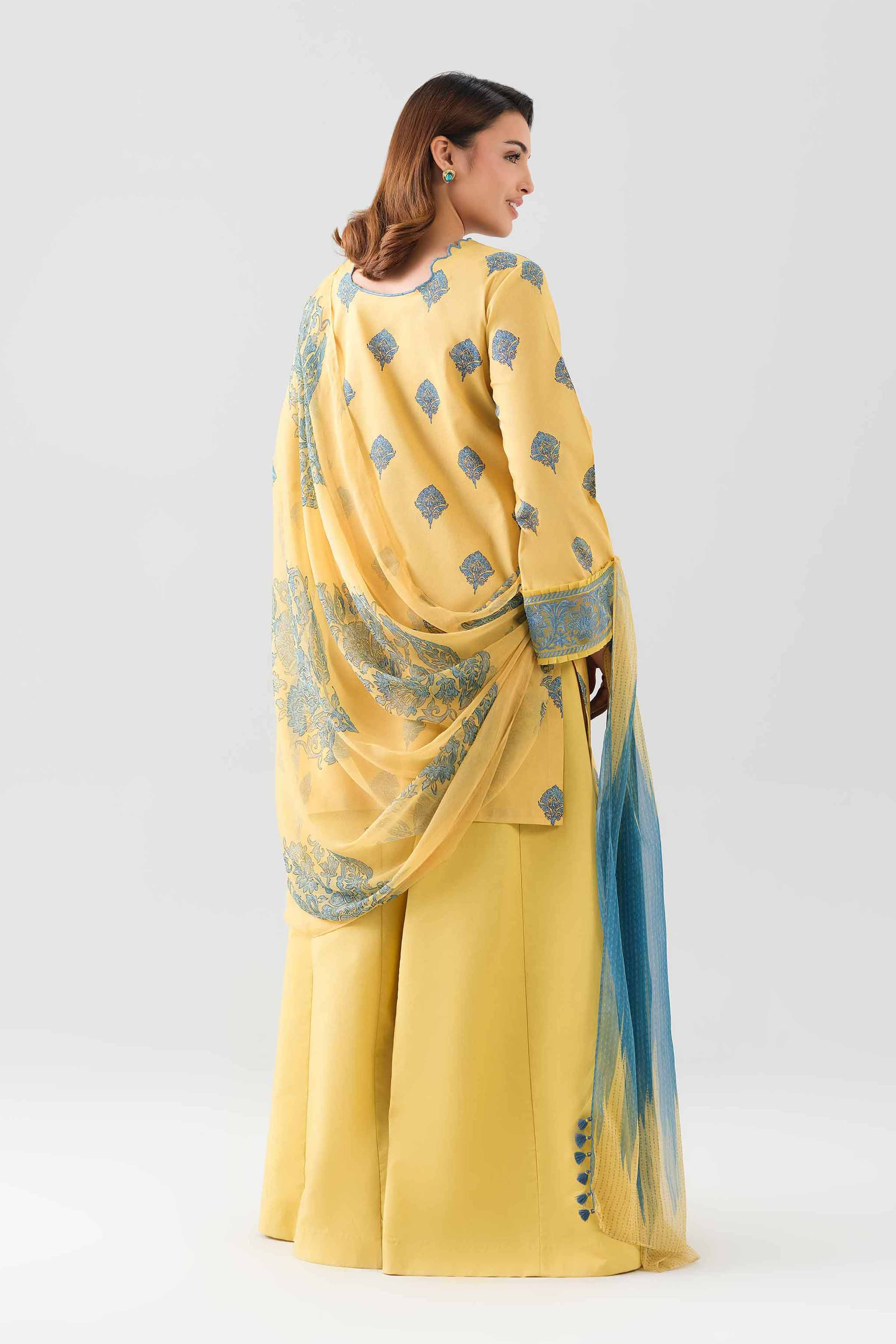 2 Piece - Digital Printed Embroidered Suit - 42601013 - Image 3