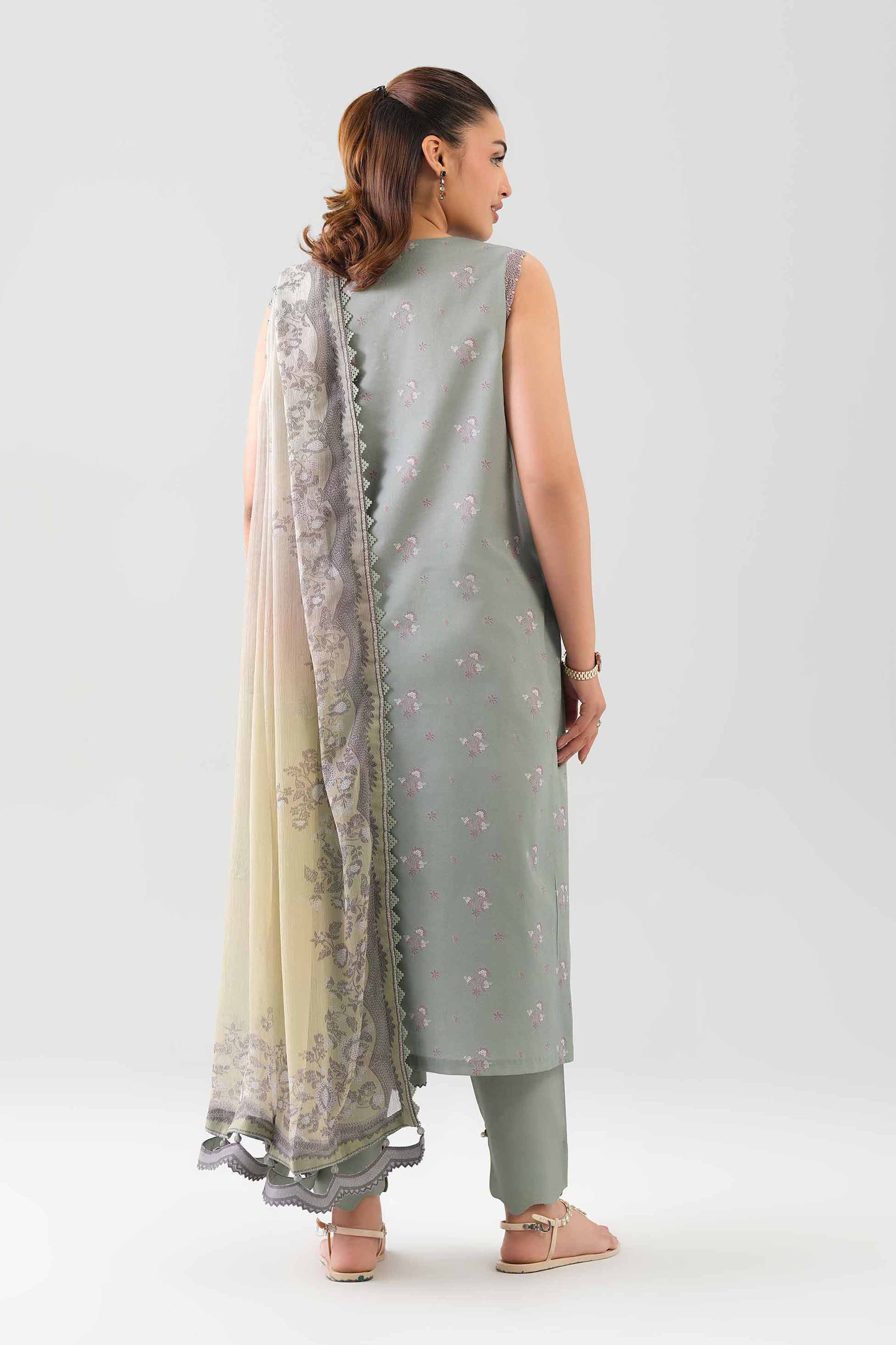3 Piece - Digital Printed Embroidered Suit - 42601144 - Image 3