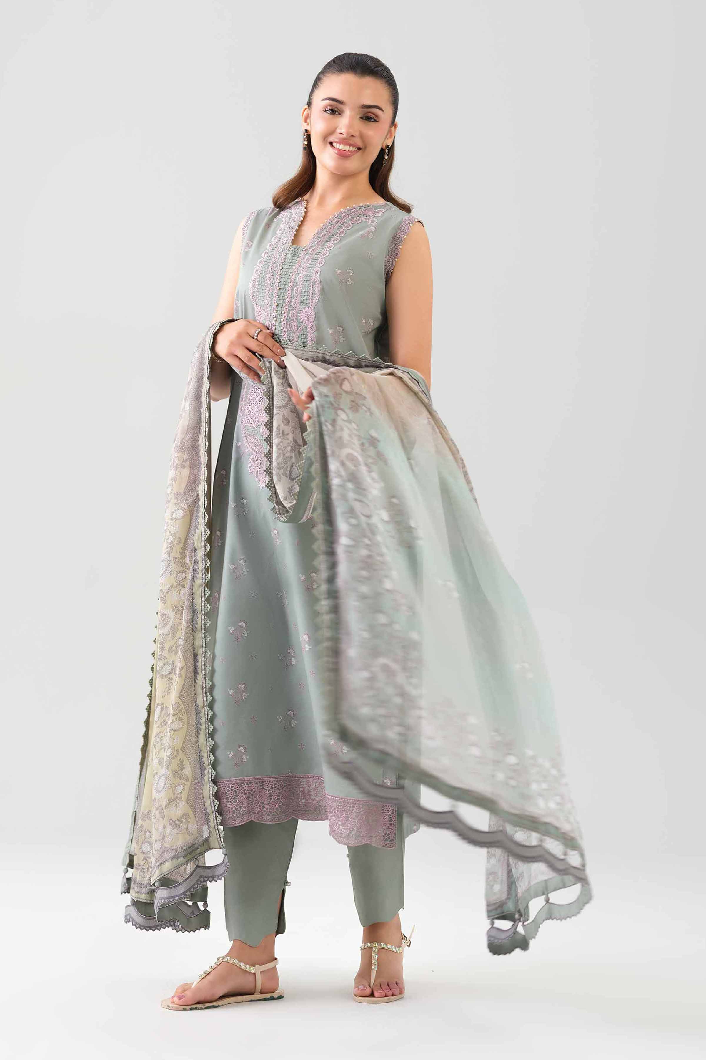 3 Piece - Digital Printed Embroidered Suit - 42601144 - Image 4