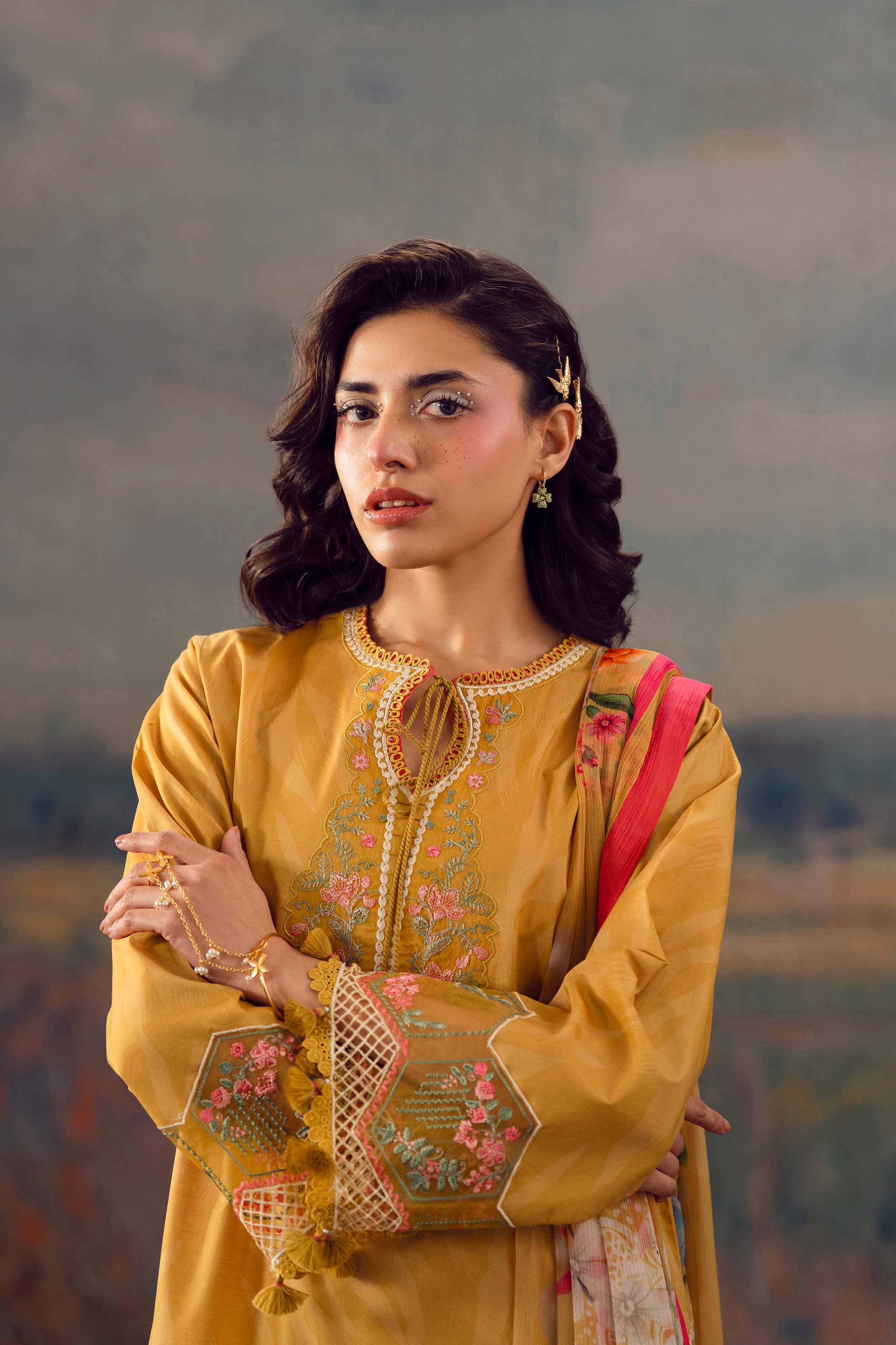 3 Piece - Digital Printed Embroidered Suit - 42601145 - Image 3