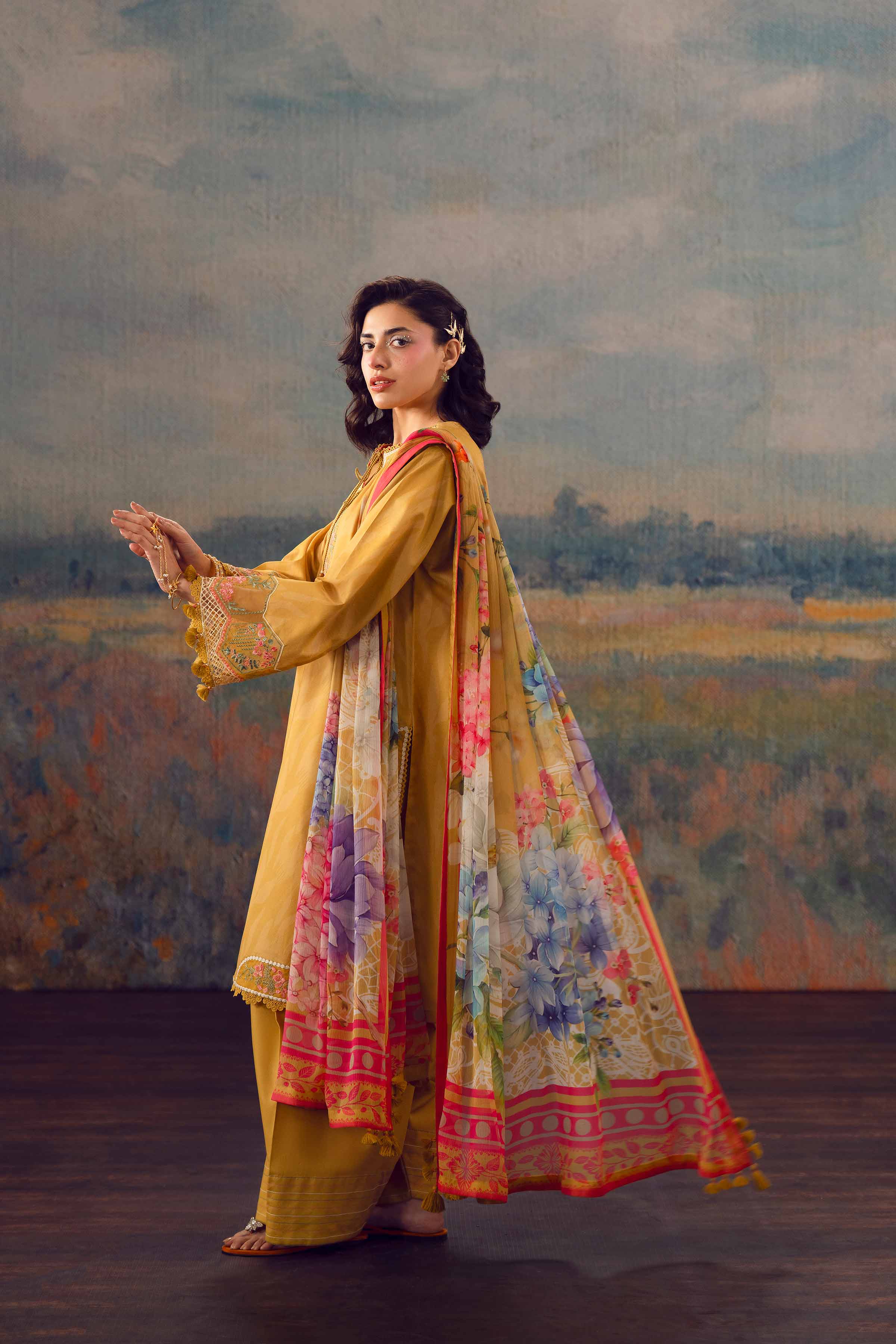 3 Piece - Digital Printed Embroidered Suit - 42601145 - Image 4