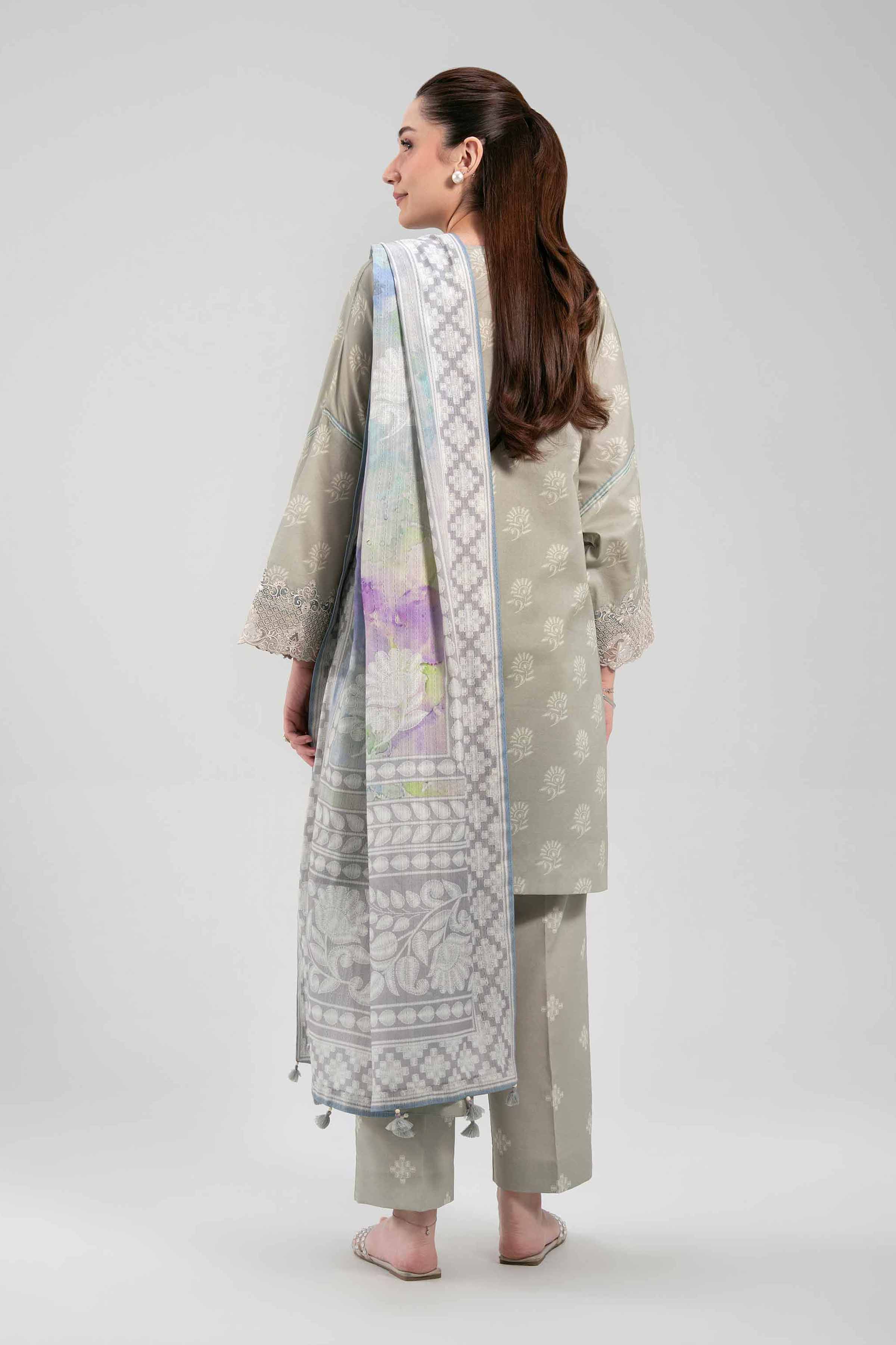 3 Piece - Digital Printed Embroidered Suit - 42601204 - Image 3
