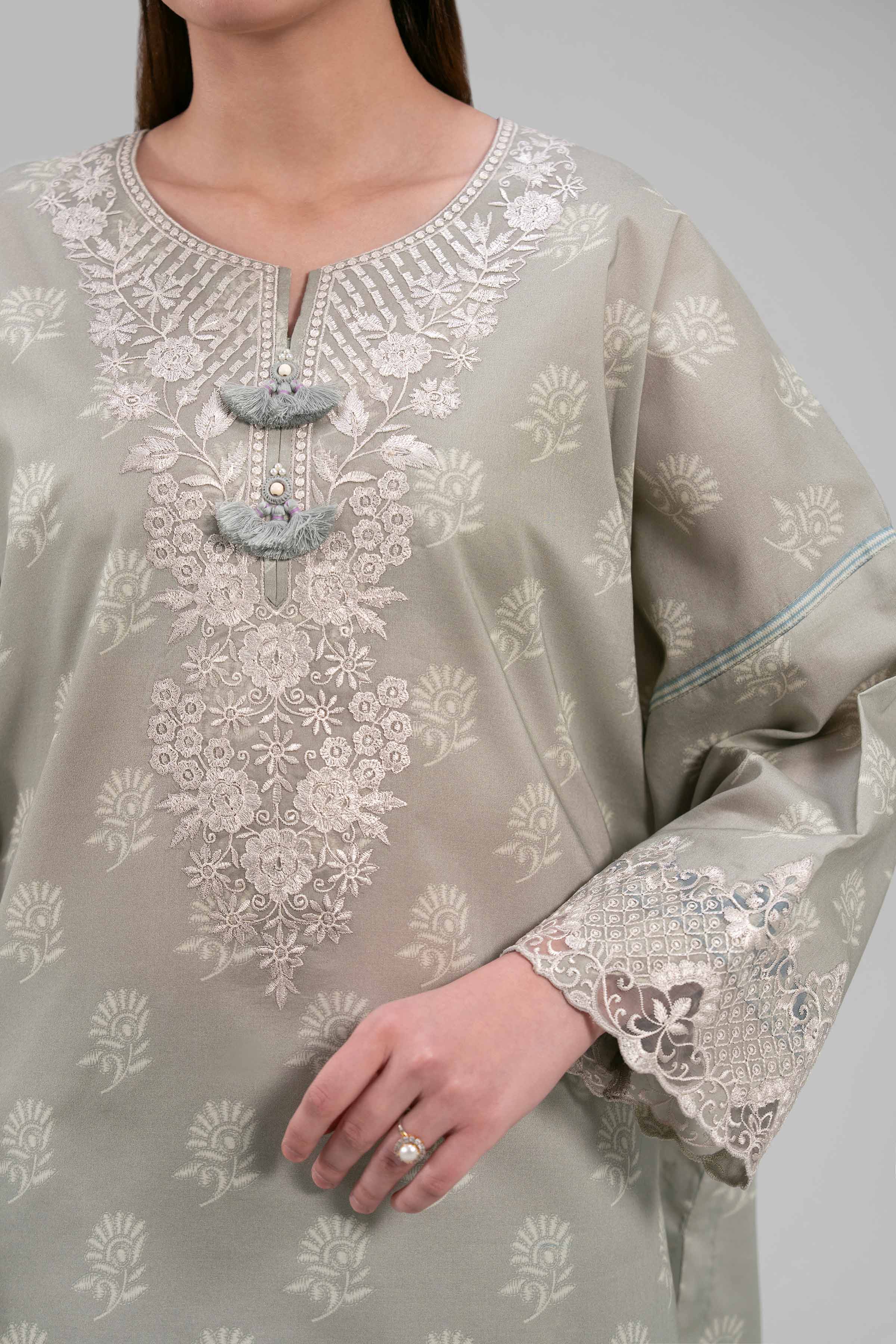 3 Piece - Digital Printed Embroidered Suit - 42601204 - Image 5