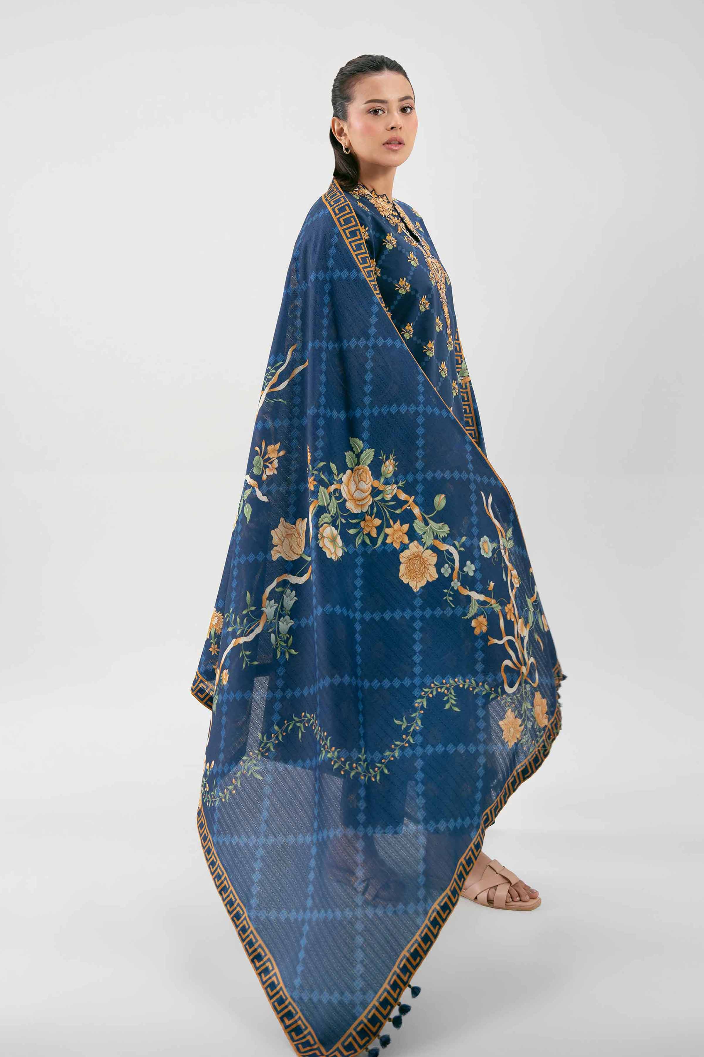 3 Piece - Digital Printed Embroidered Suit - 42601209 - Image 5