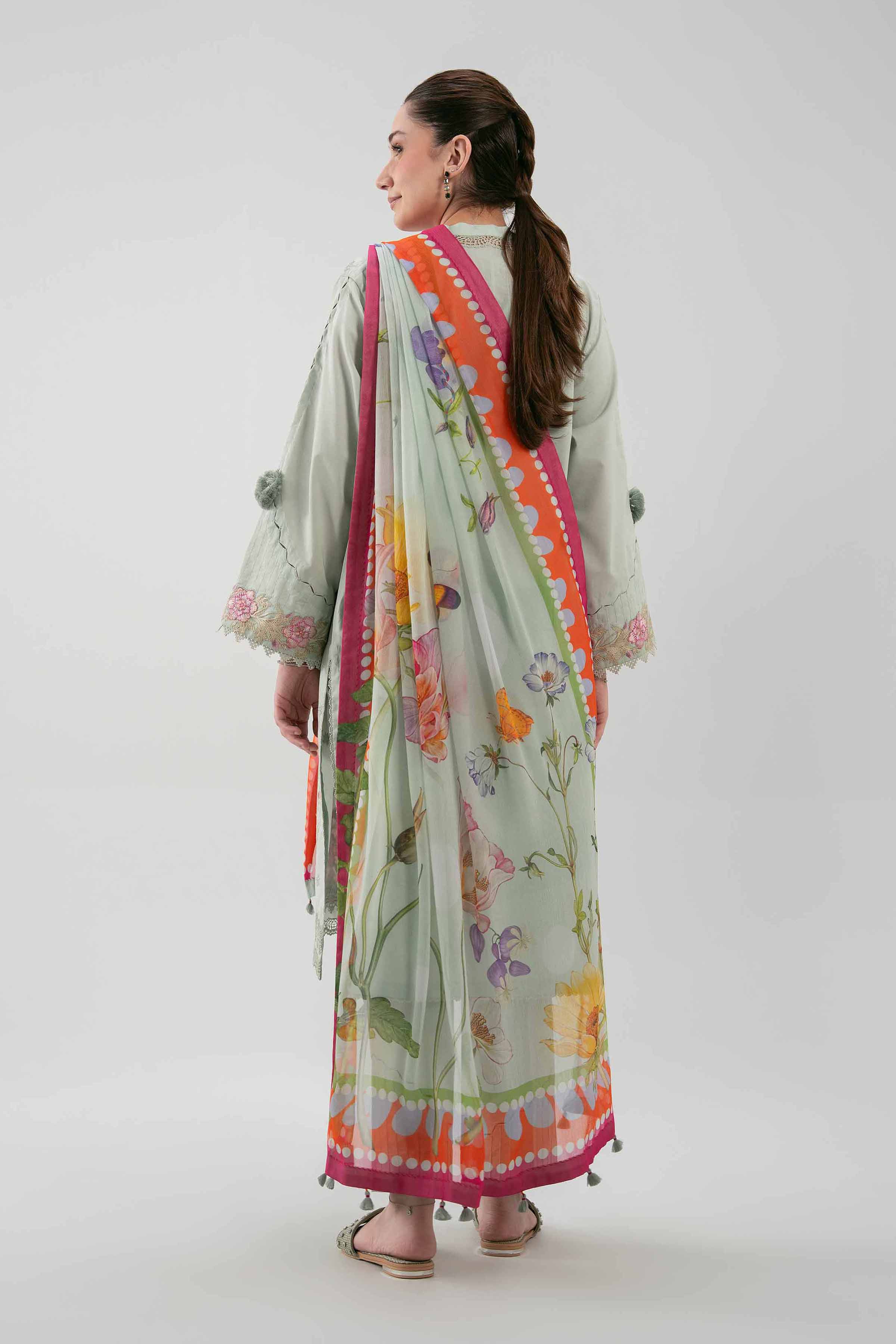 3 Piece - Digital Printed Embroidered Suit - 42601221 - Image 3