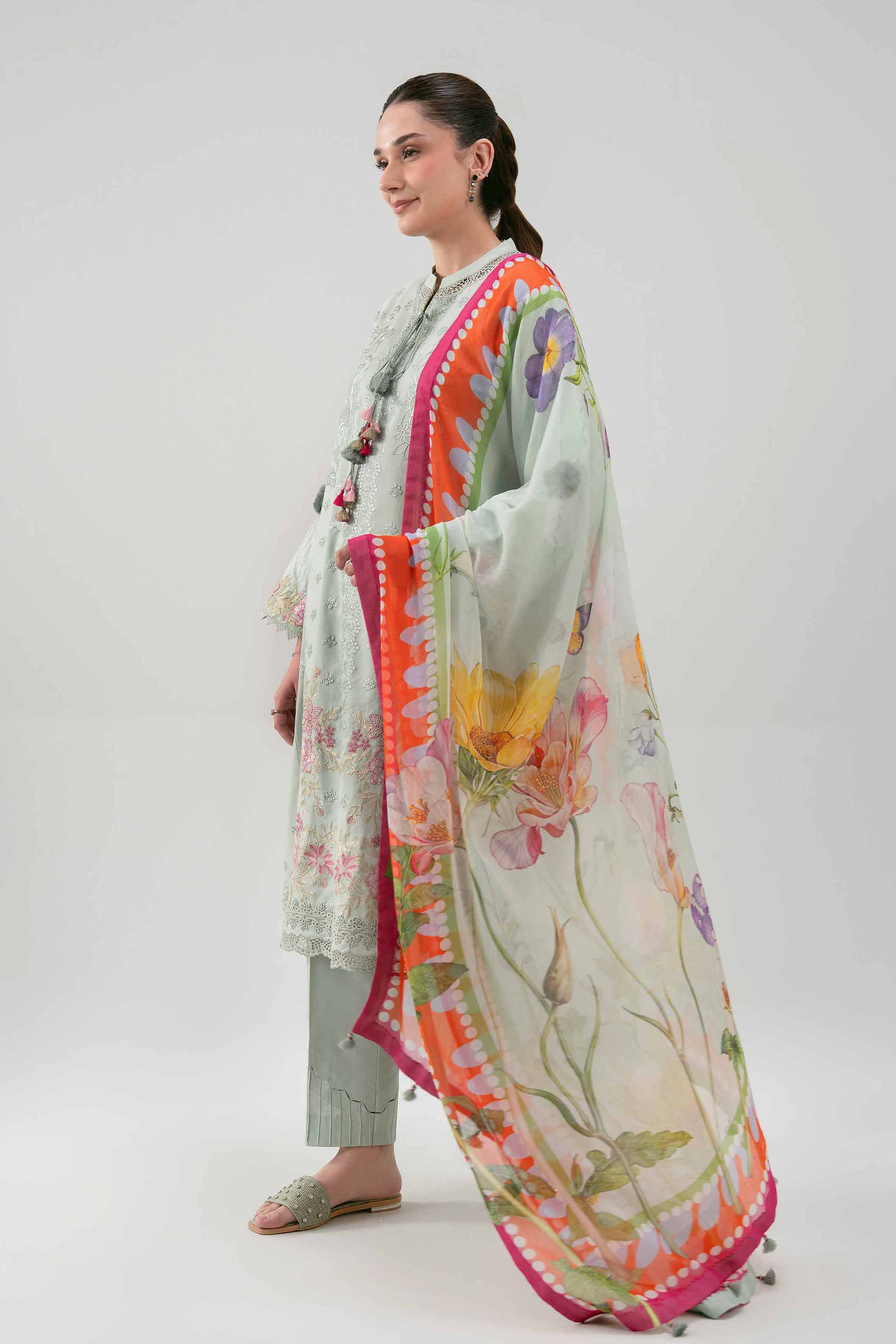 3 Piece - Digital Printed Embroidered Suit - 42601221 - Image 6