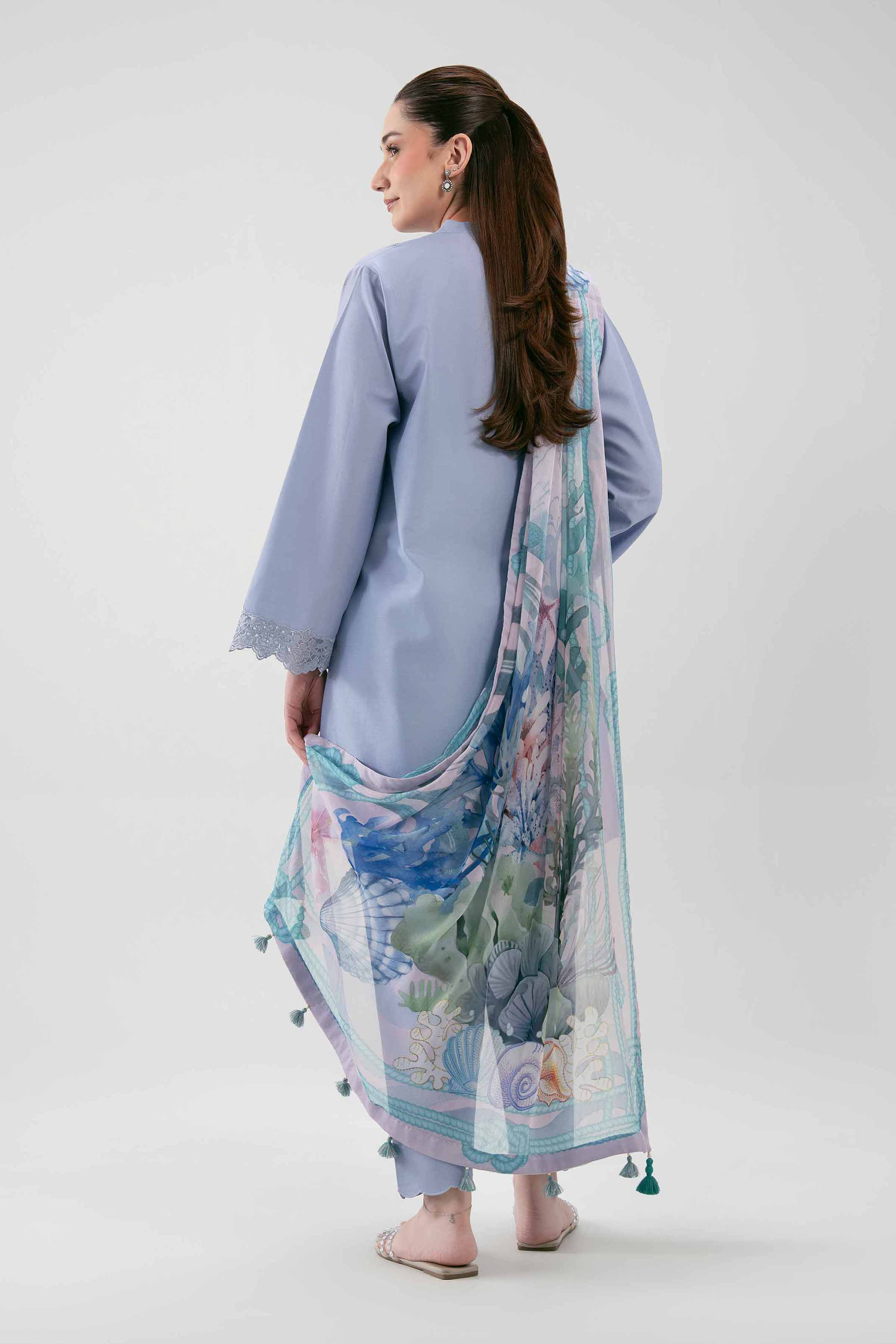 3 Piece - Digital Printed Embroidered Suit - 42601222 - Image 3