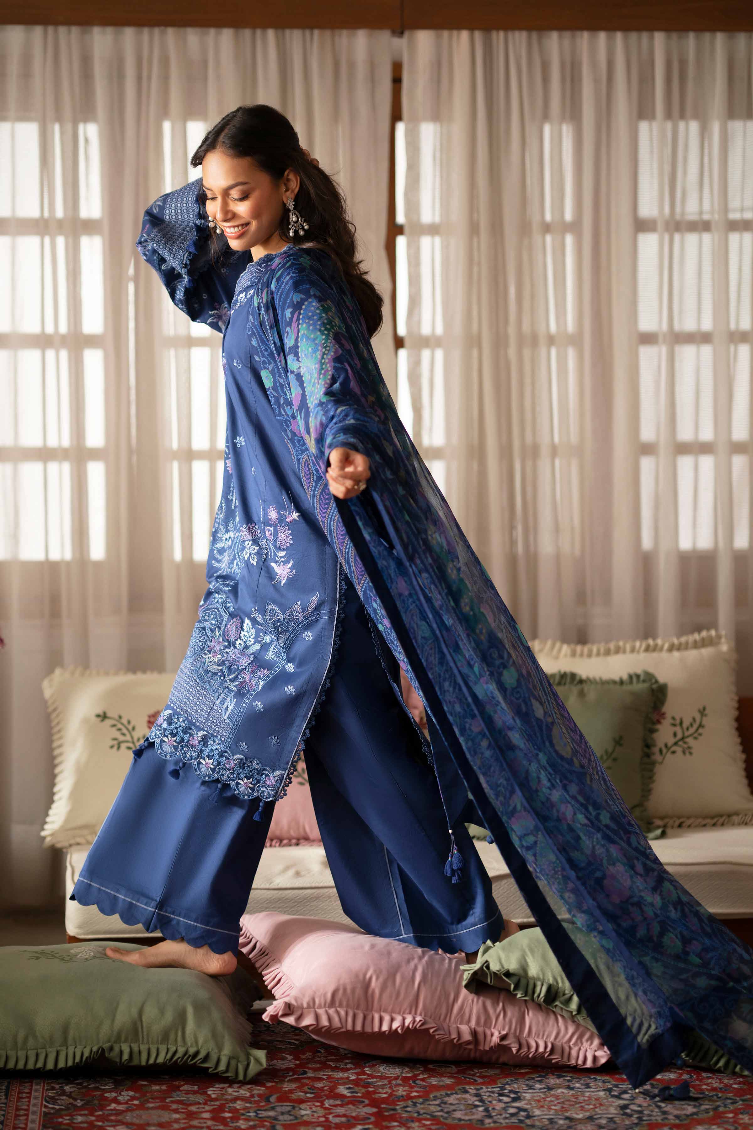 3 Piece - Digital Printed Embroidered Suit - 42601703 - Image 3