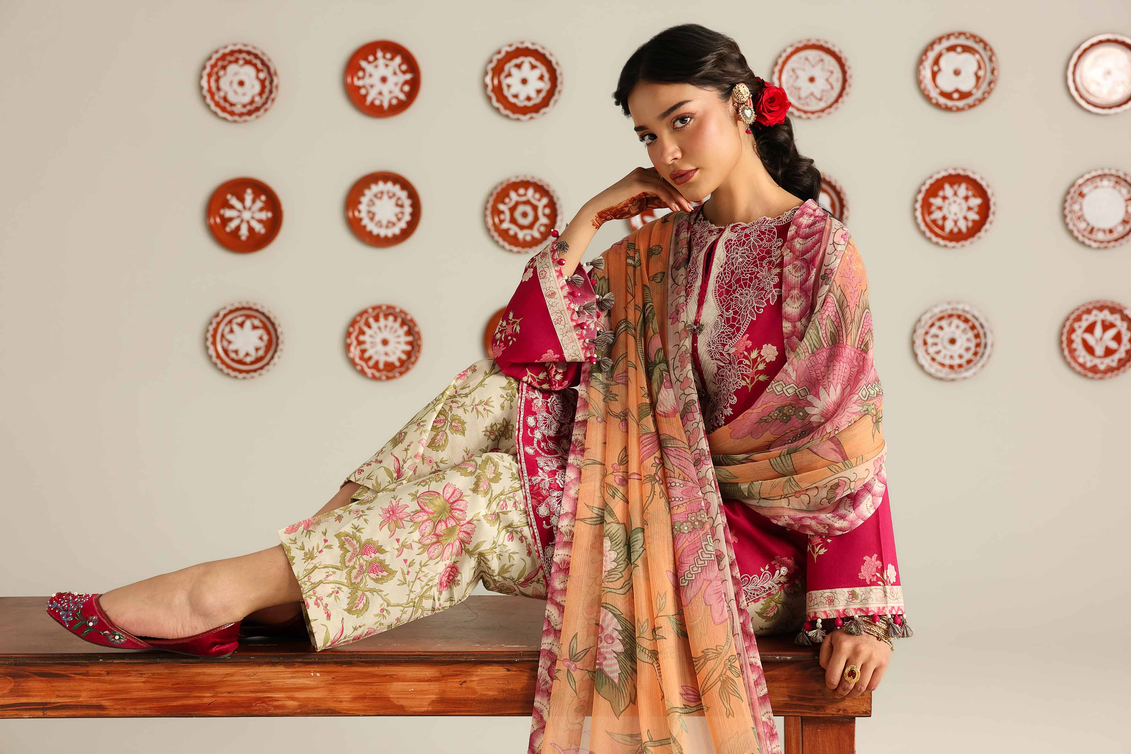 3 Piece - Digital Printed Embroidered Suit - 42601916 - Image 5