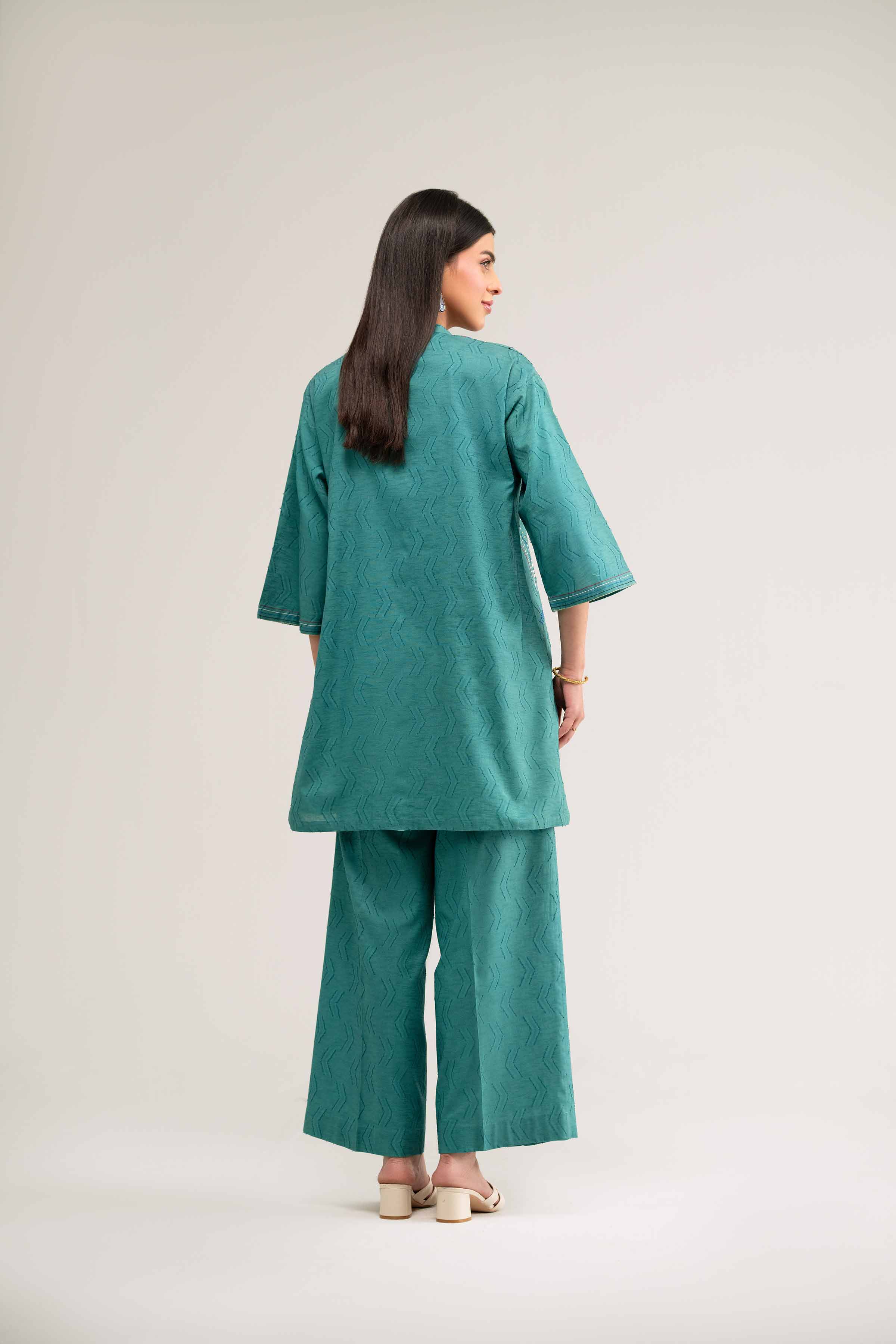 2 Piece - Embroidered Suit - FS25-09 - Image 3