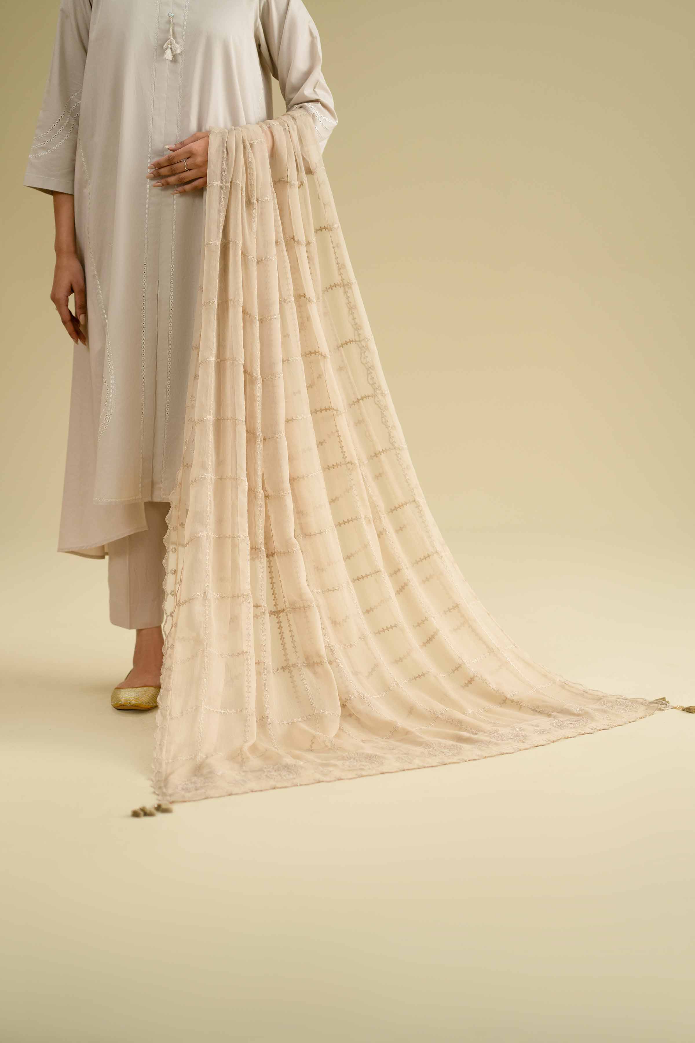 Embroidered Dupatta - KFE26-120 - Image 3