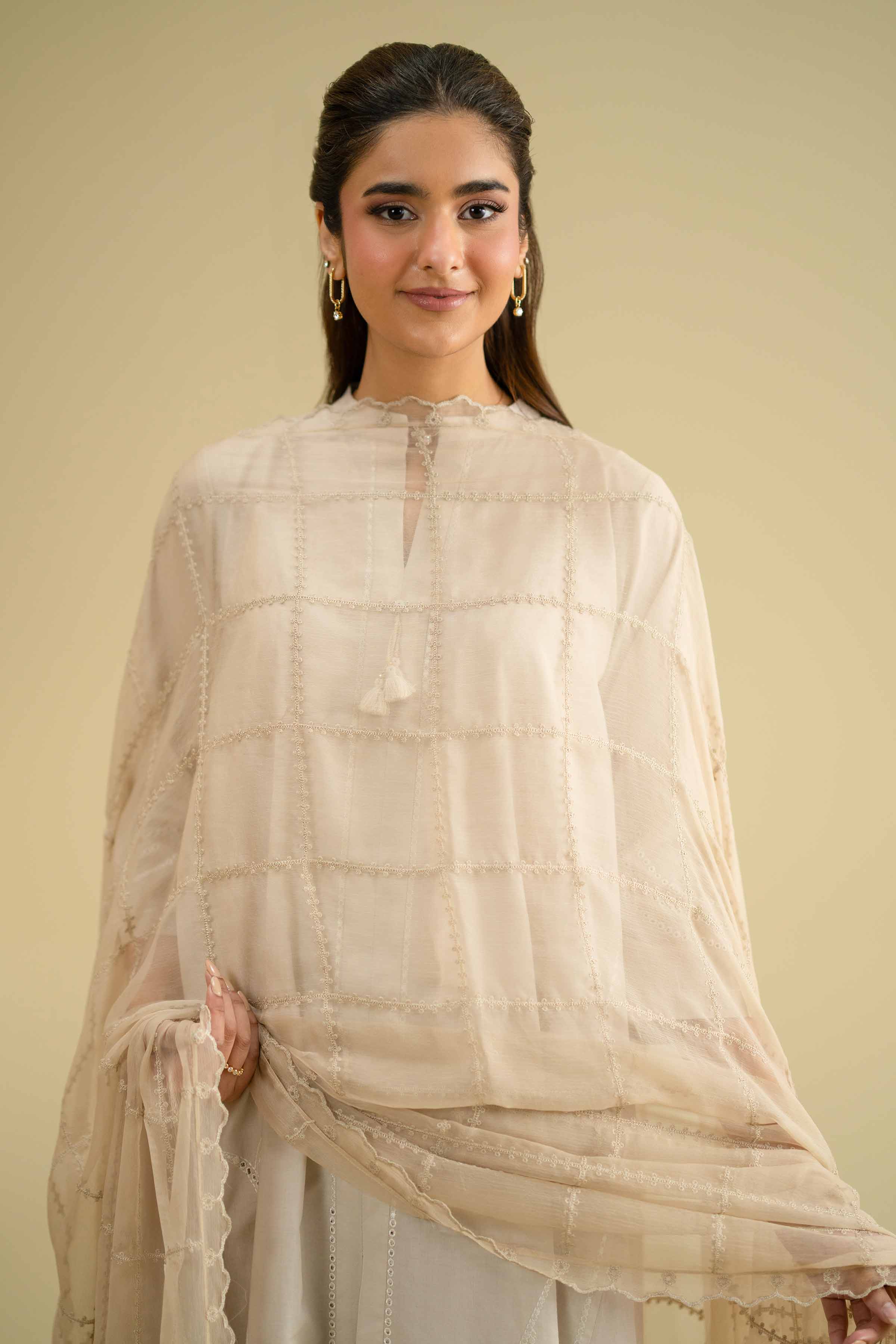 Embroidered Dupatta - KFE26-120 - Image 5