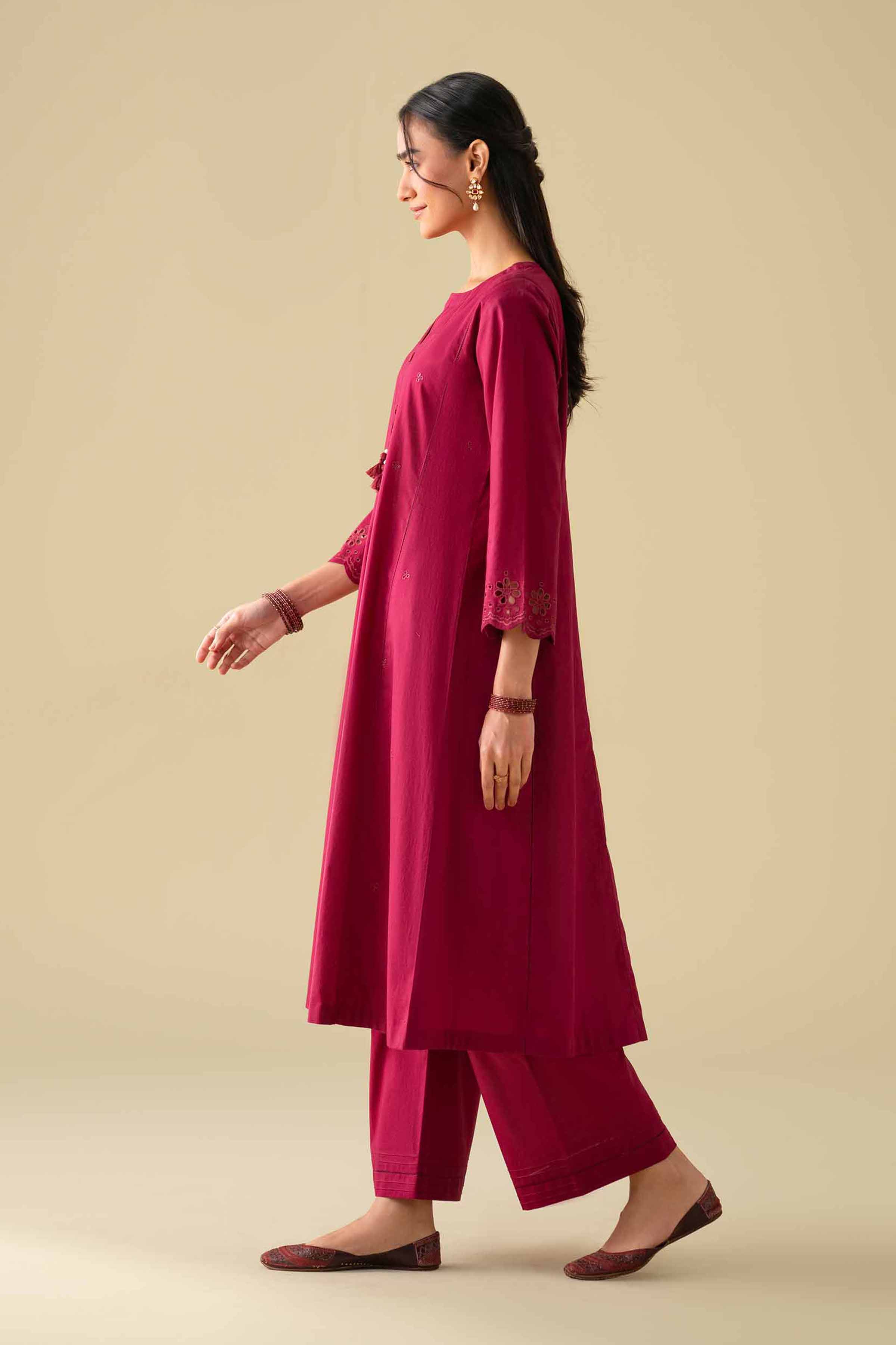 2 Piece - Embroidered Suit - KFE26-49 - Image 4