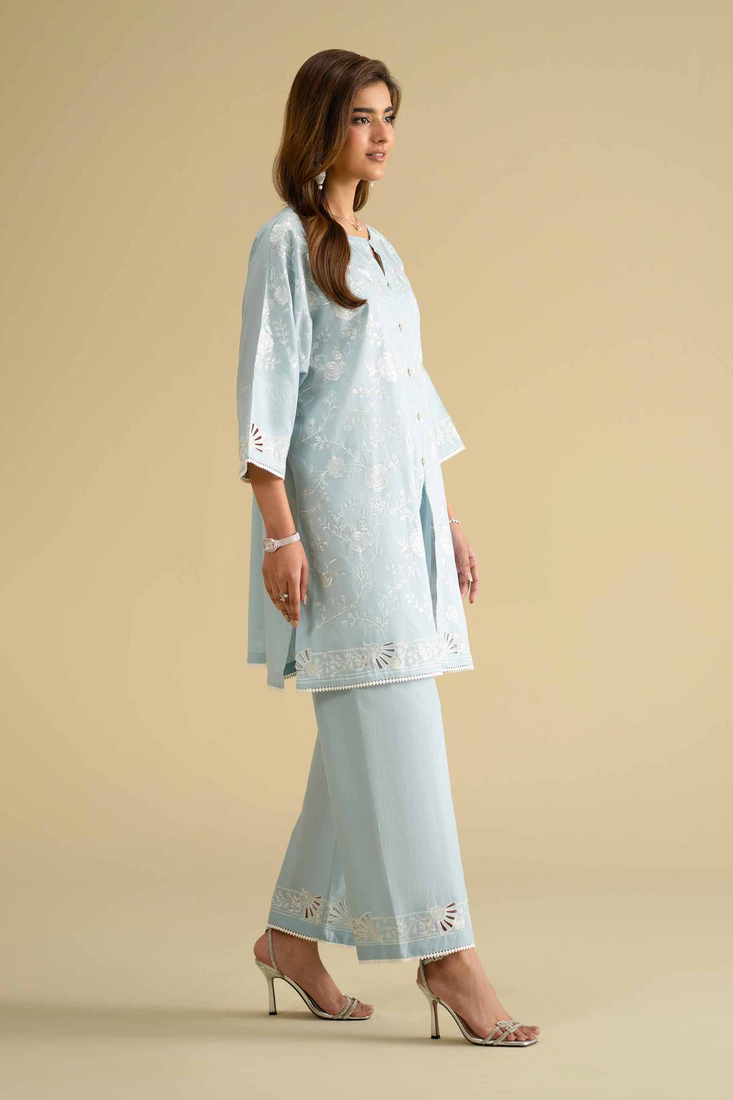 2 Piece - Embroidered Suit - KFE26-57 - Image 3
