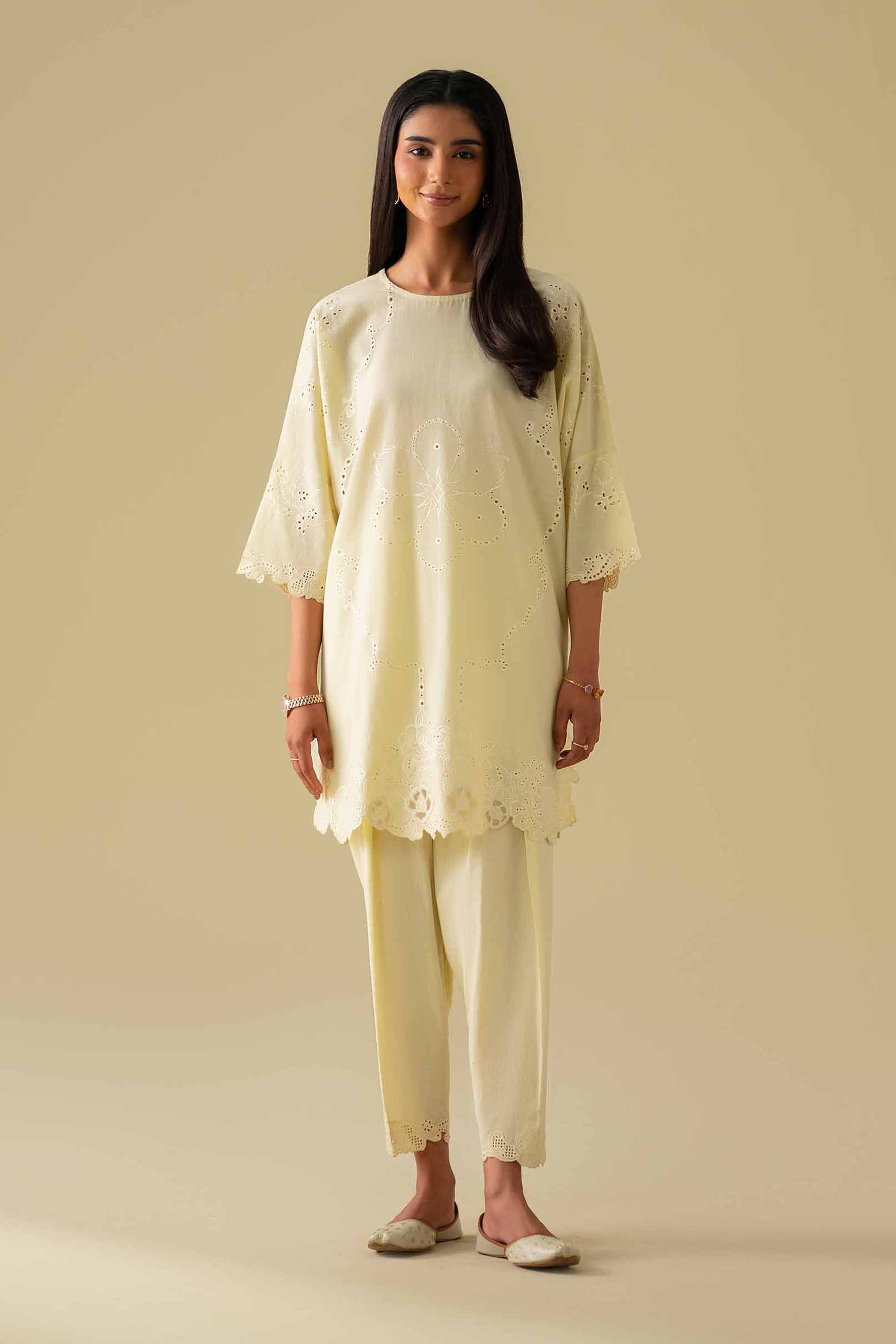 2 Piece - Embroidered Suit - KFE26-92 - Image 5