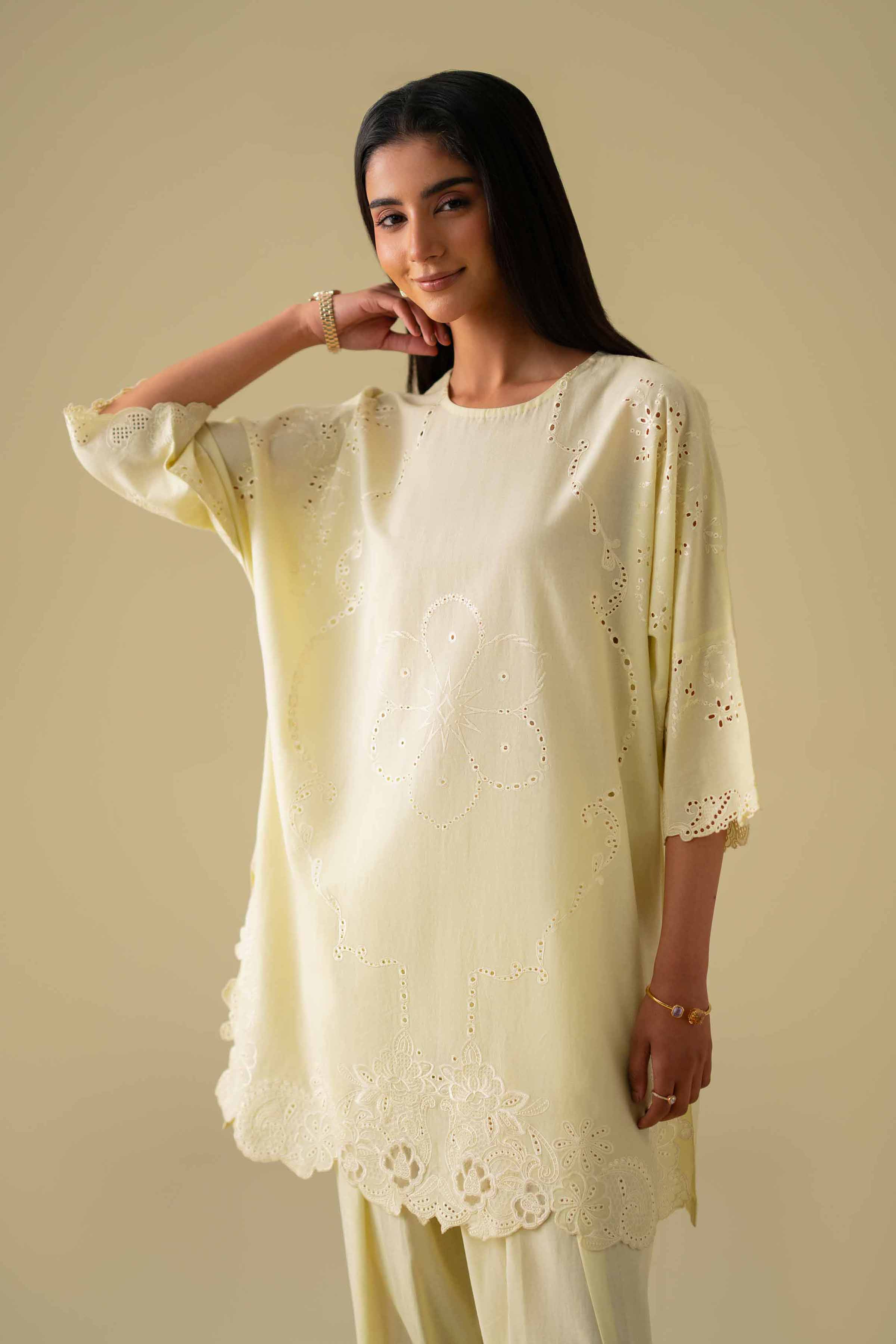 2 Piece - Embroidered Suit - KFE26-92 - Image 8