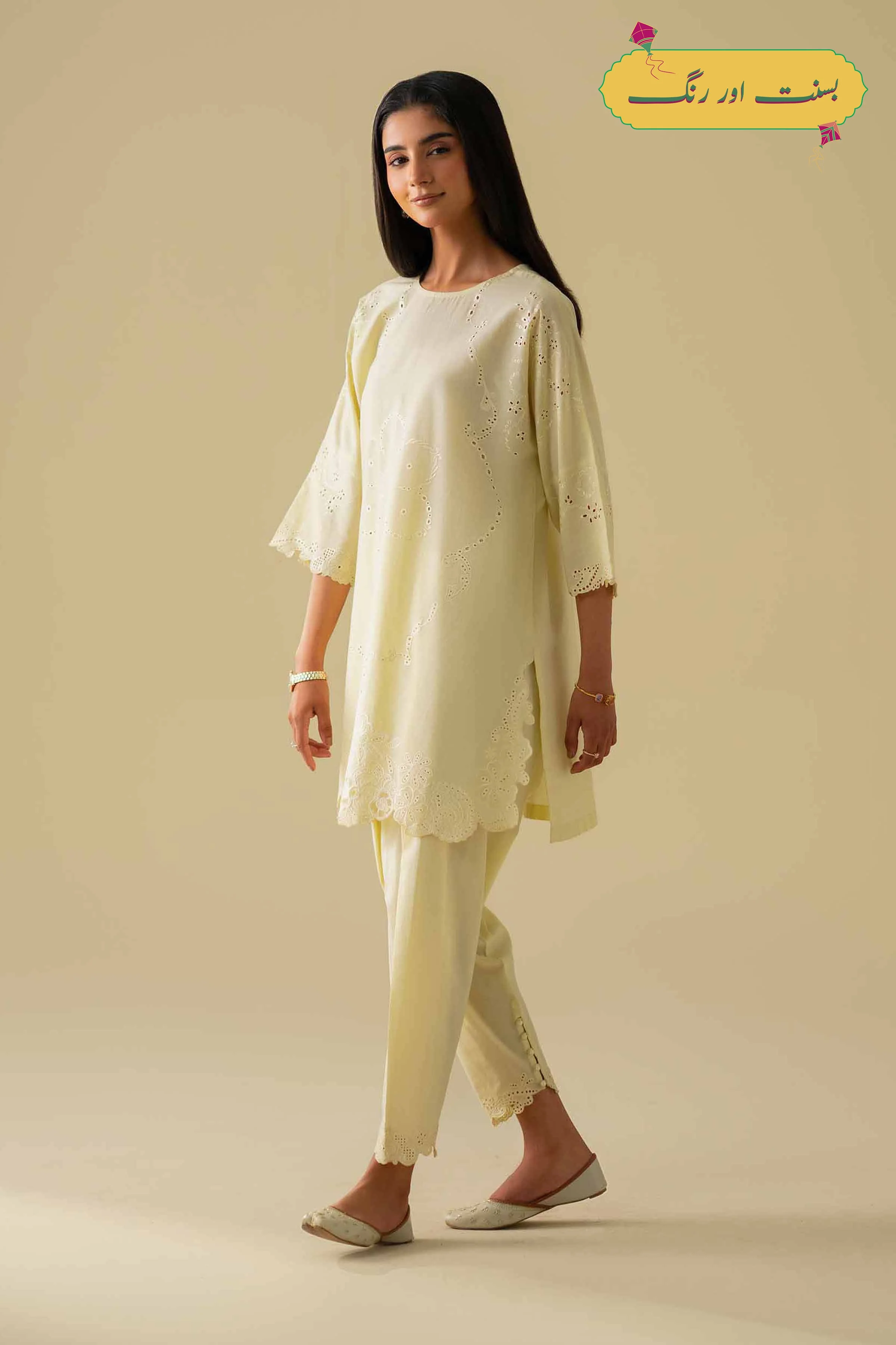 2 Piece - Embroidered Suit - KFE26-92 - Image 9