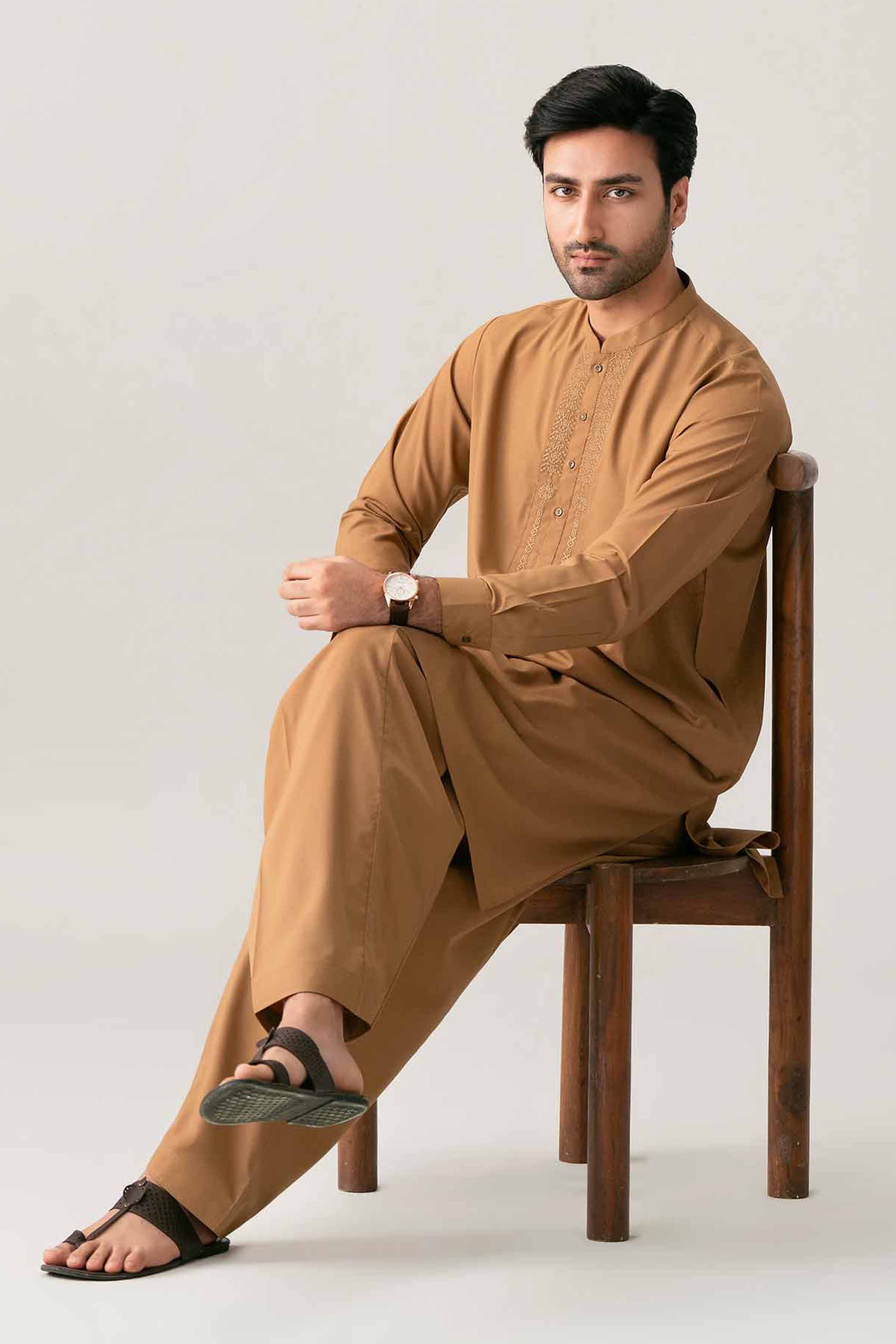 2 Piece - Embroidered Suit - NQ26-015 - Image 9