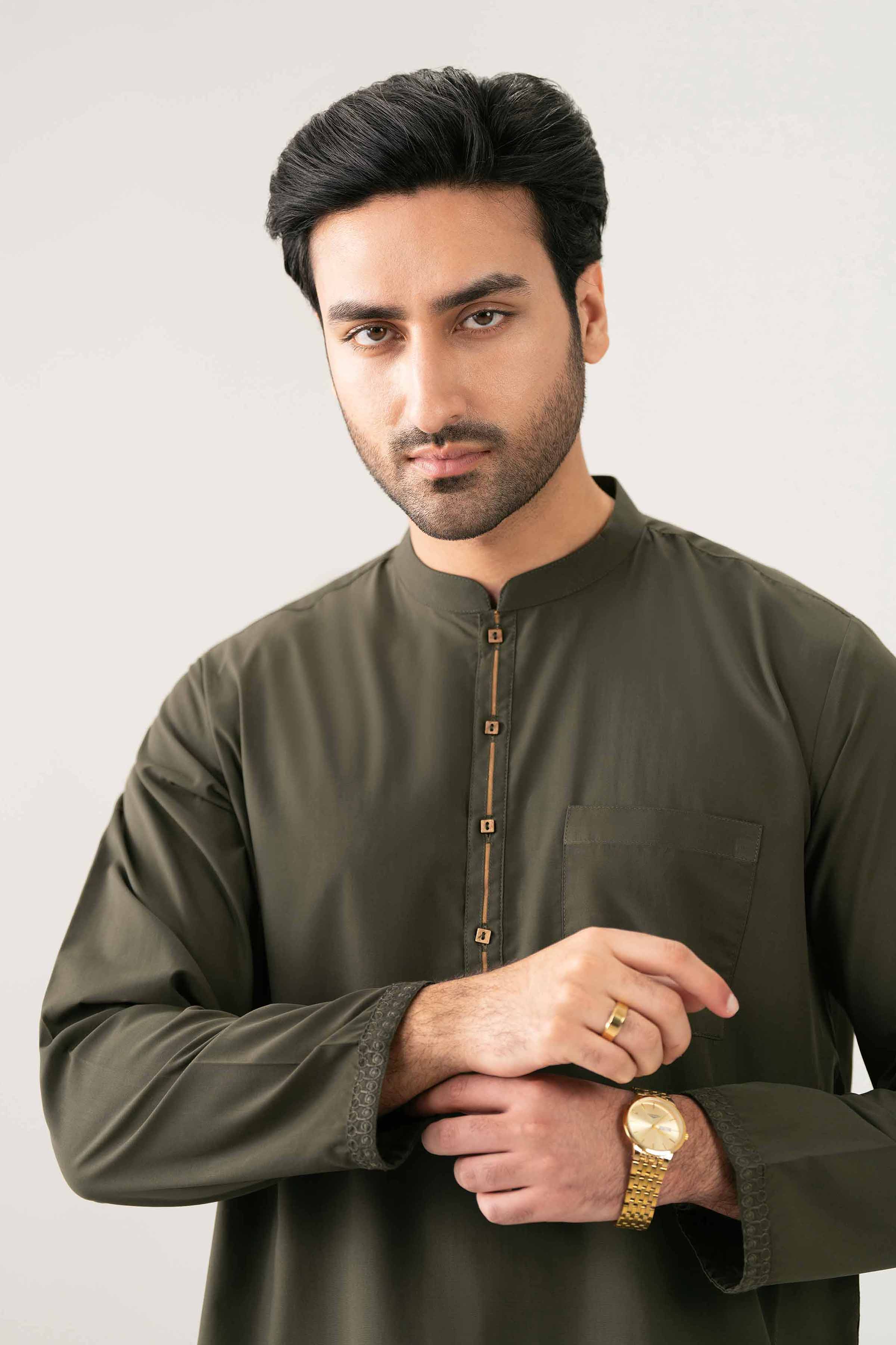 2 Piece - Embroidered Suit - NQ26-018 - Image 7