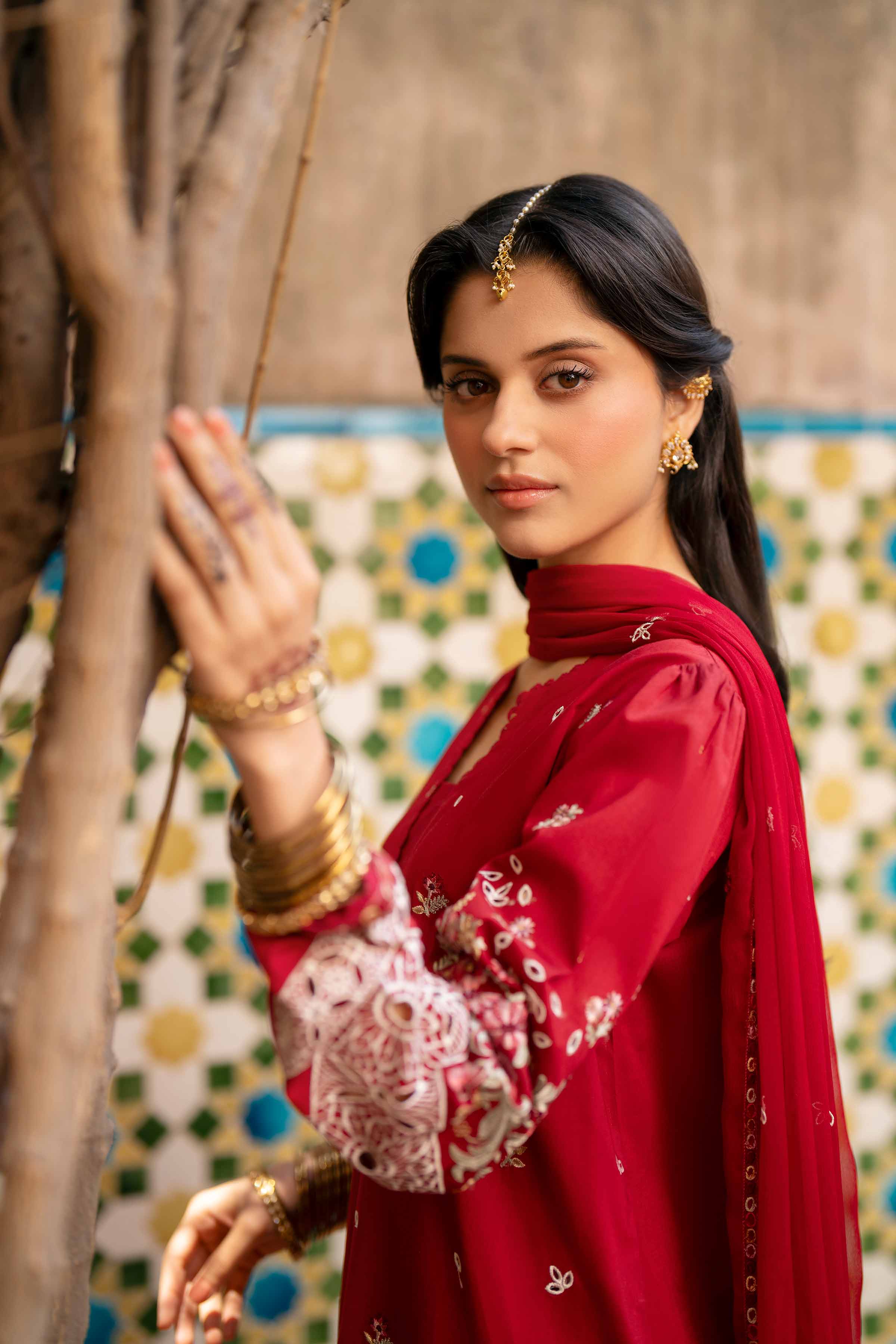 3 Piece - Embroidered Suit - PE26-293 - Image 5