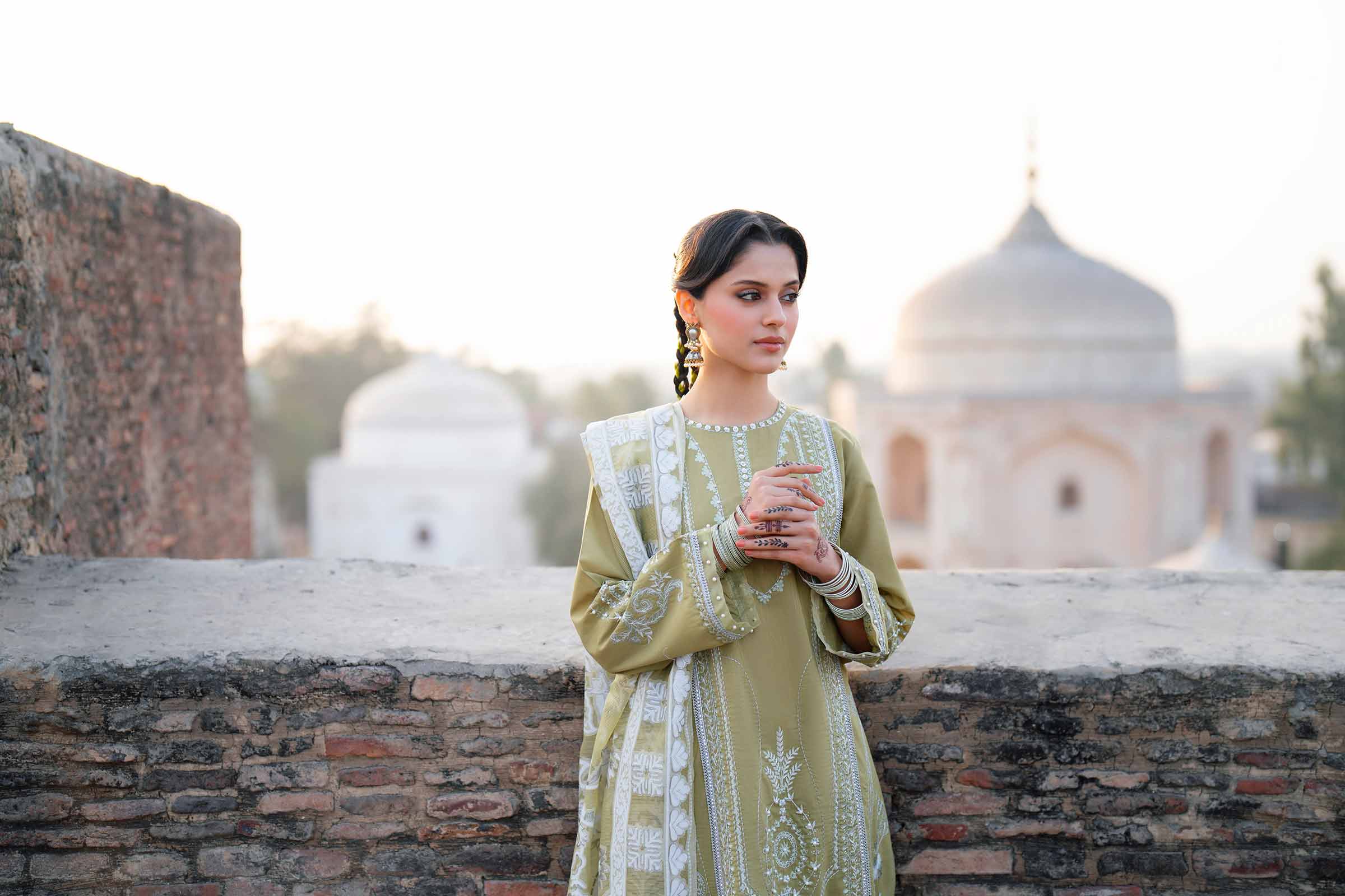 3 Piece - Embroidered Suit - PE26-314 - Image 3