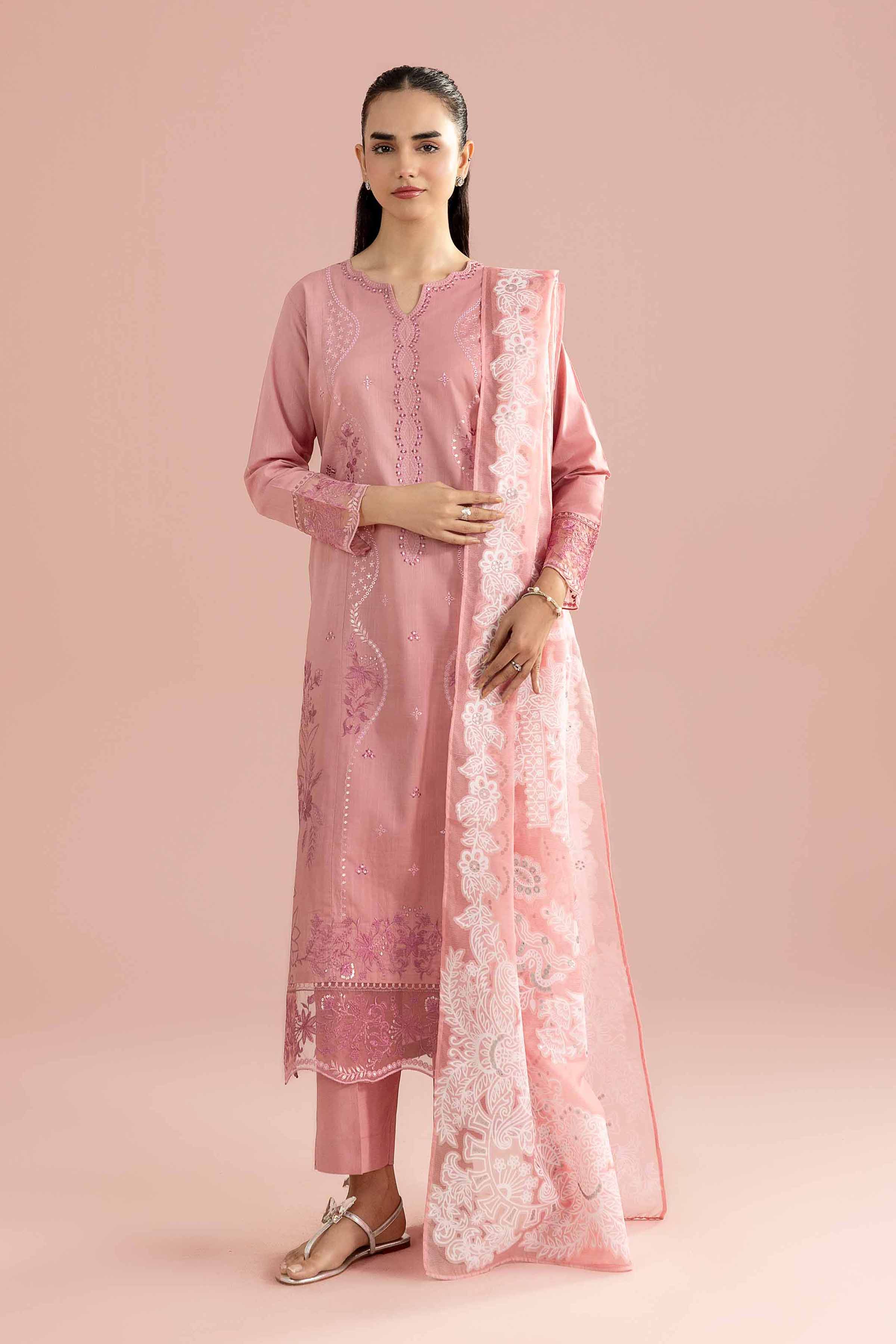 3 Piece - Embroidered Suit - PE26-315 - Image 5