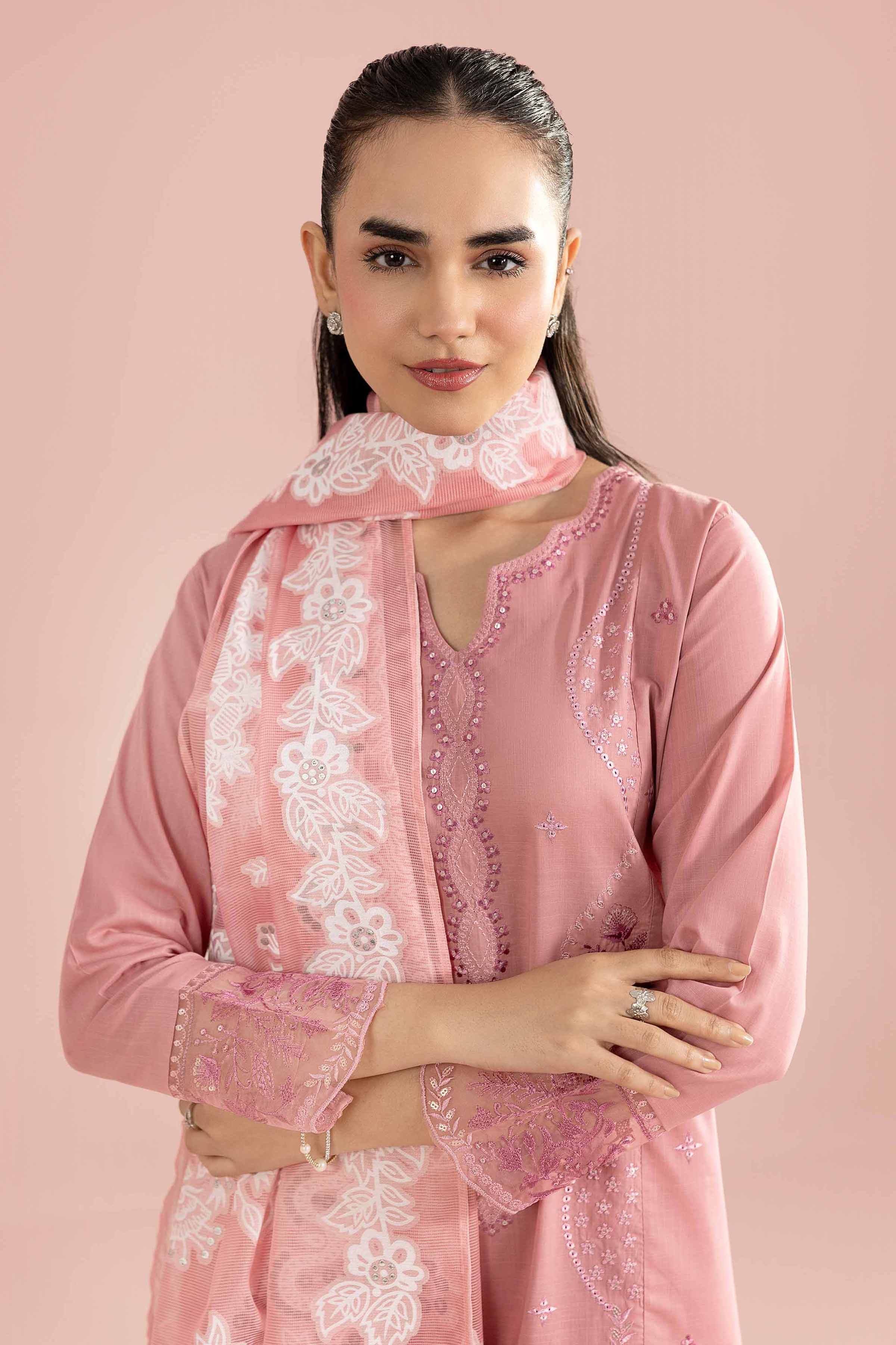 3 Piece - Embroidered Suit - PE26-315 - Image 6