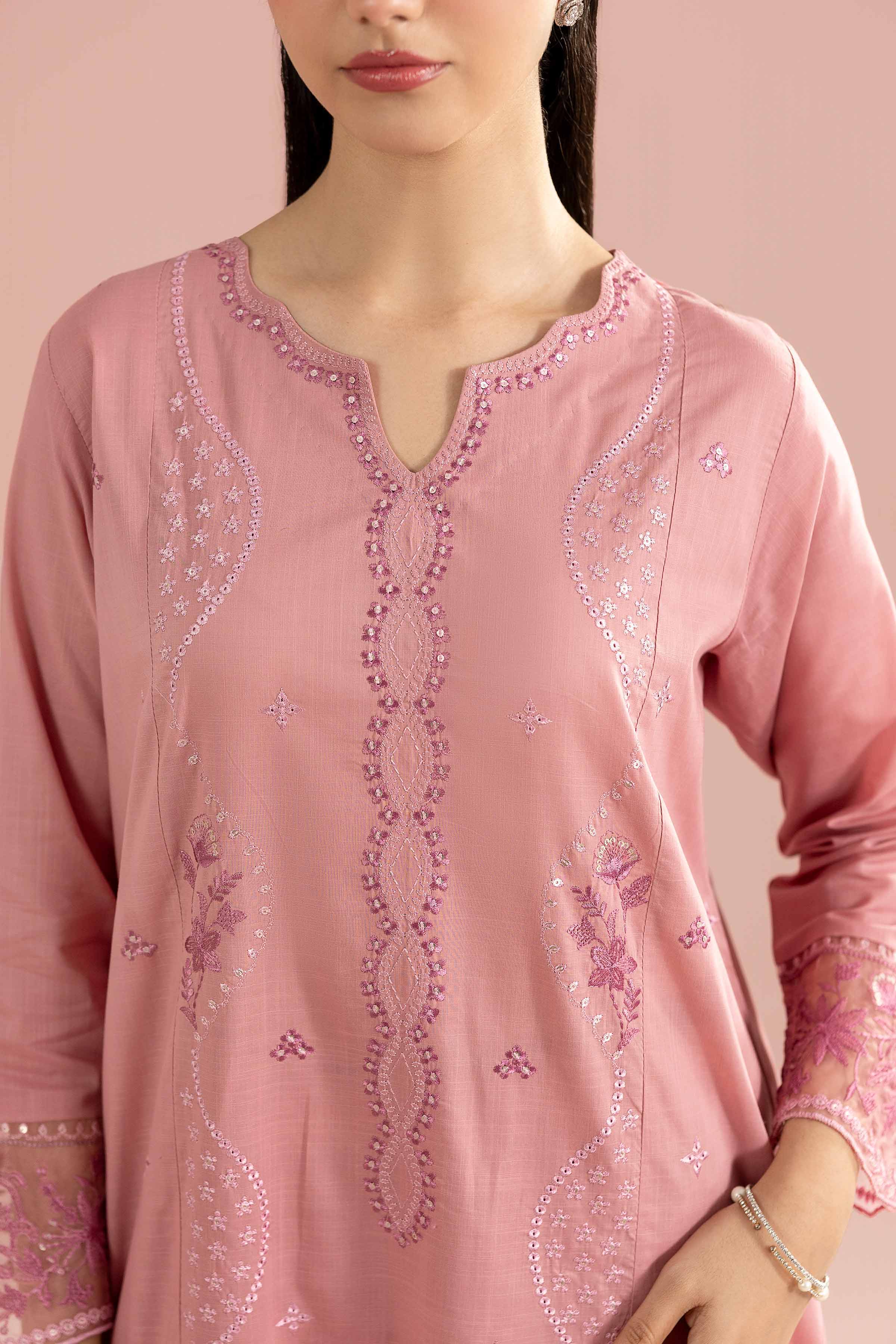 3 Piece - Embroidered Suit - PE26-315 - Image 7