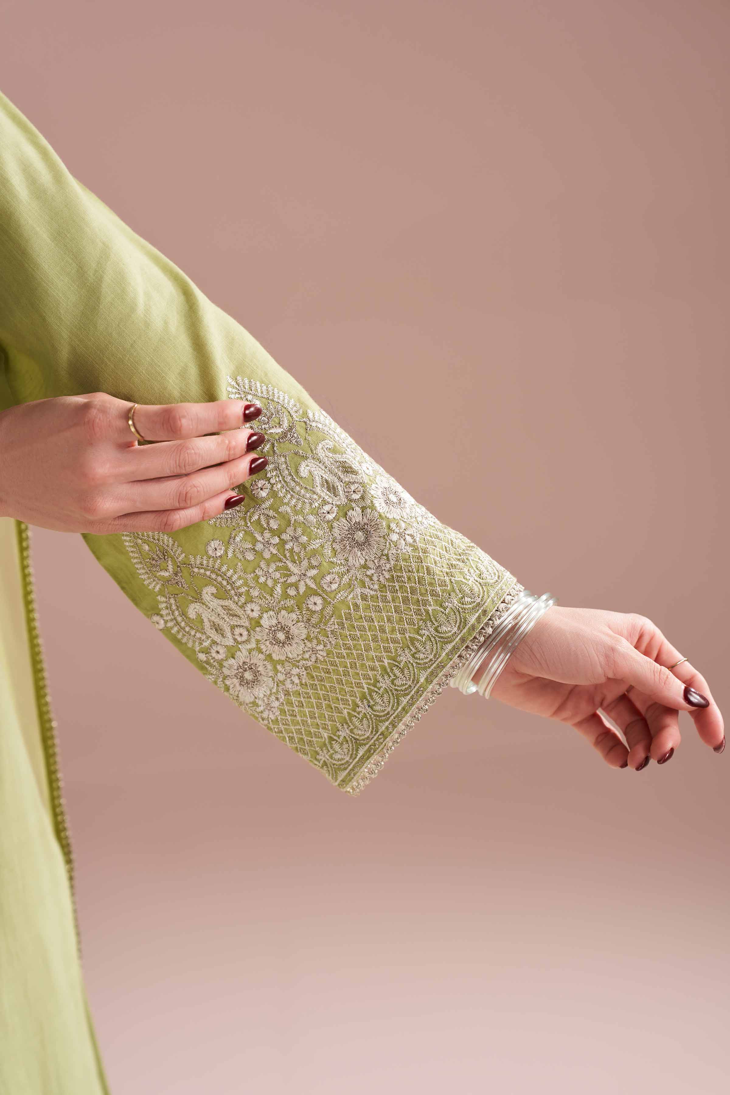 3 Piece - Embroidered Suit - PE26-323 - Image 7