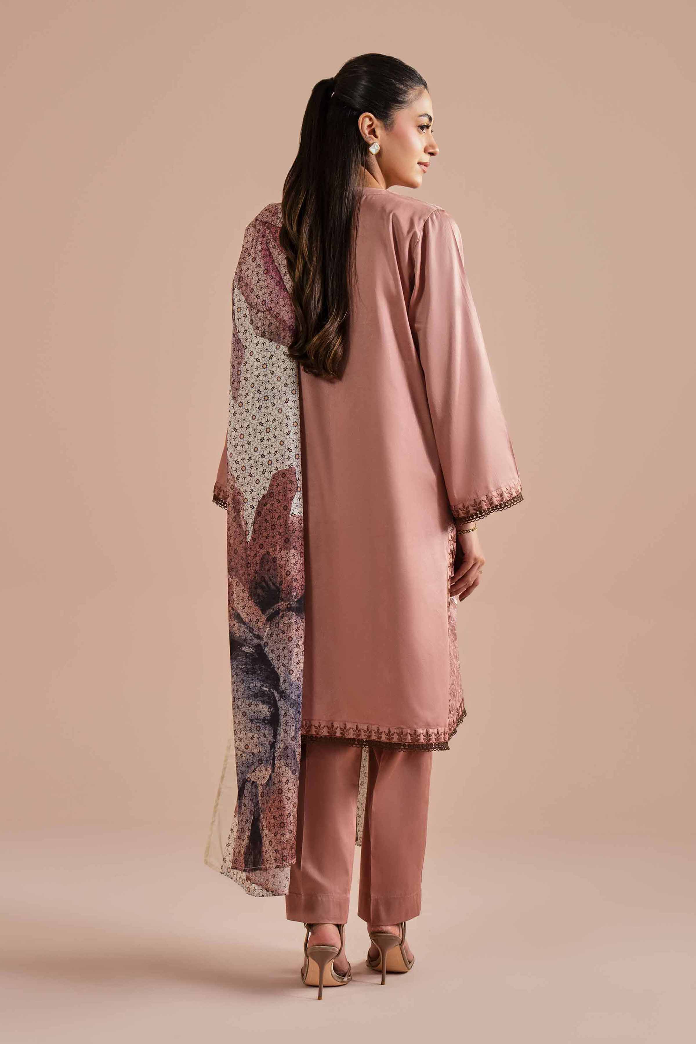 3 Piece - Embroidered Suit - PE26-61 - Image 3