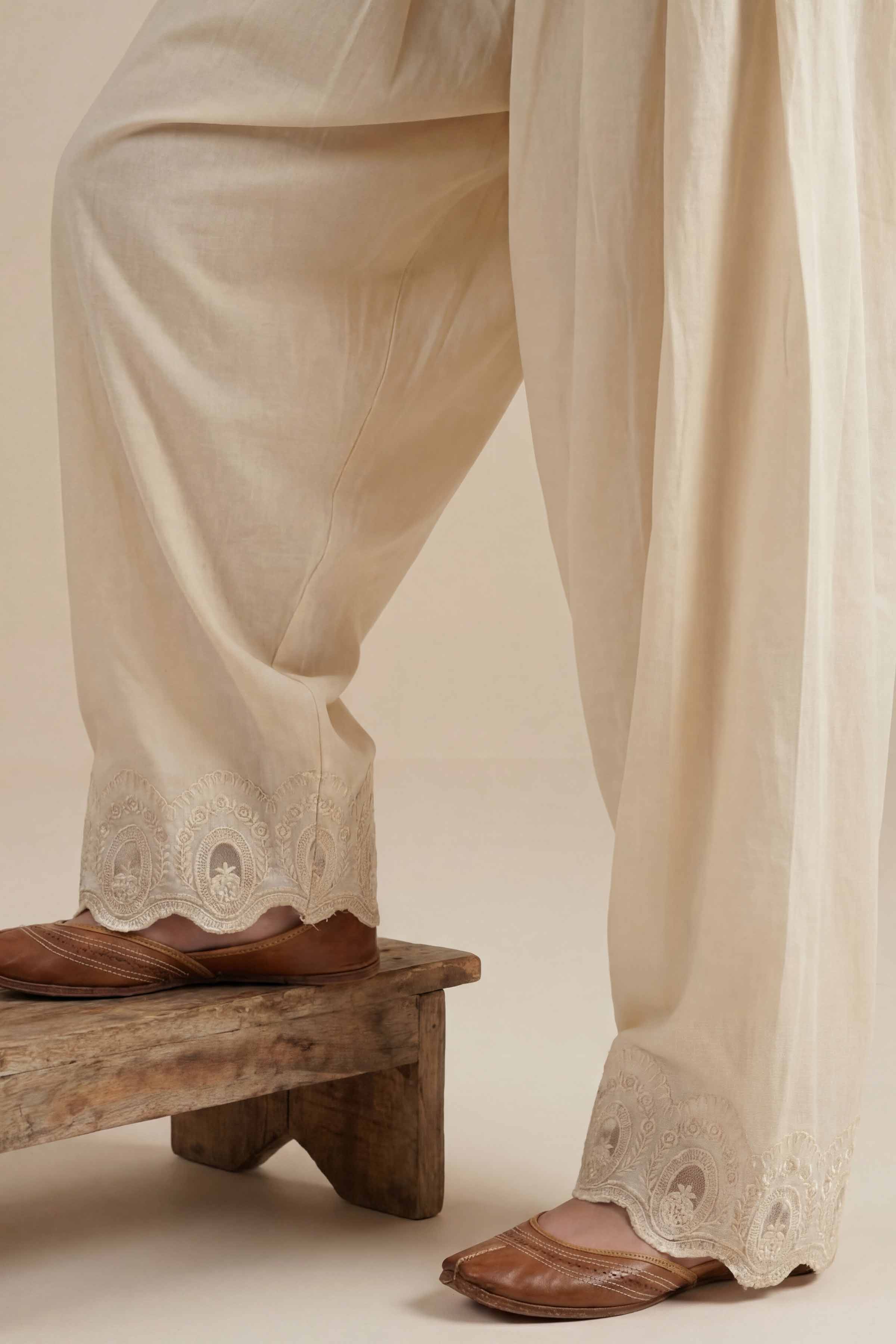 Embroidered Shalwar - PE26-641 - Image 4