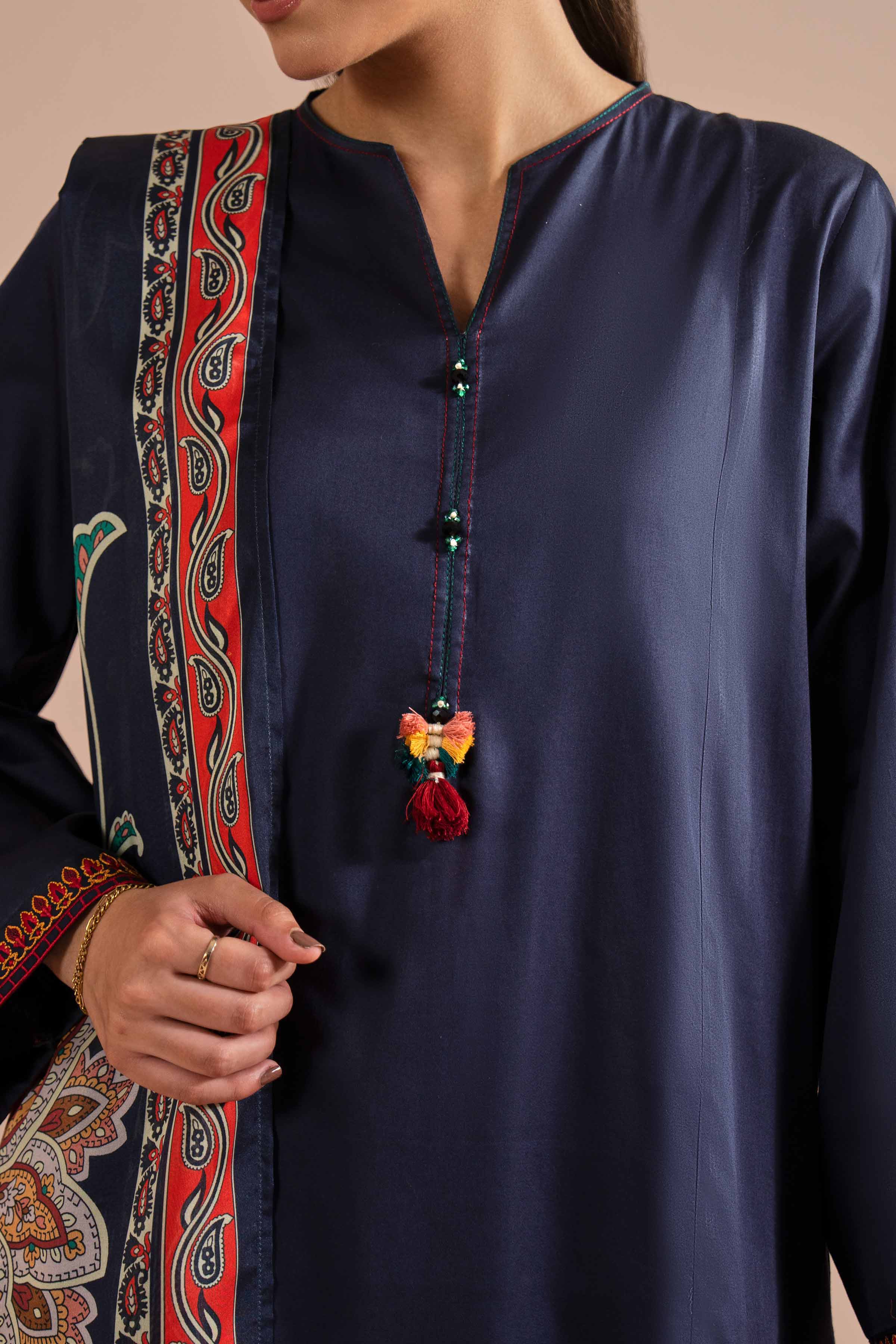 3 Piece - Embroidered Suit - PE26-65 - Image 7