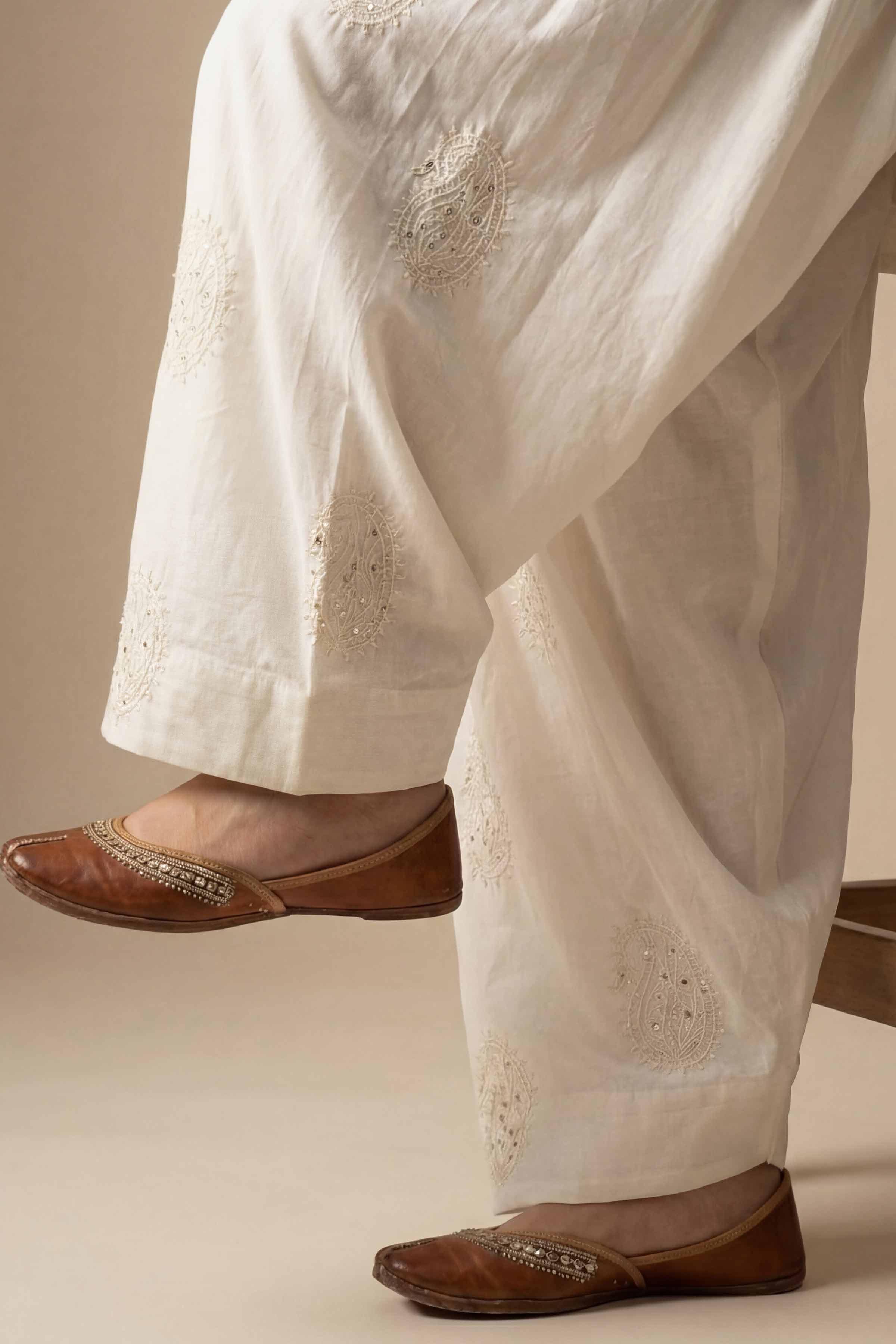 Embroidered Shalwar - PE26-658 - Image 4