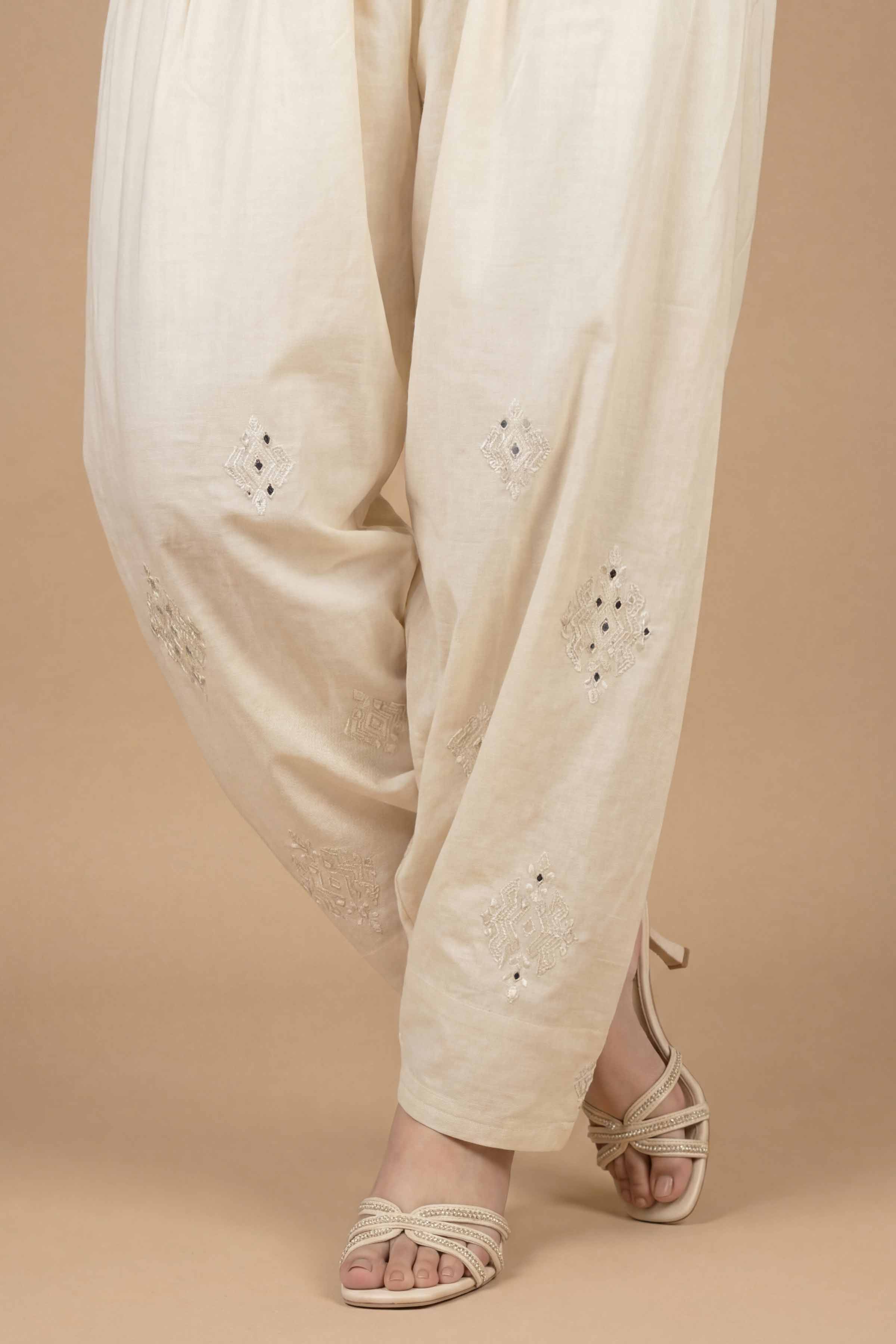Embroidered Shalwar - PE26-662 - Image 3
